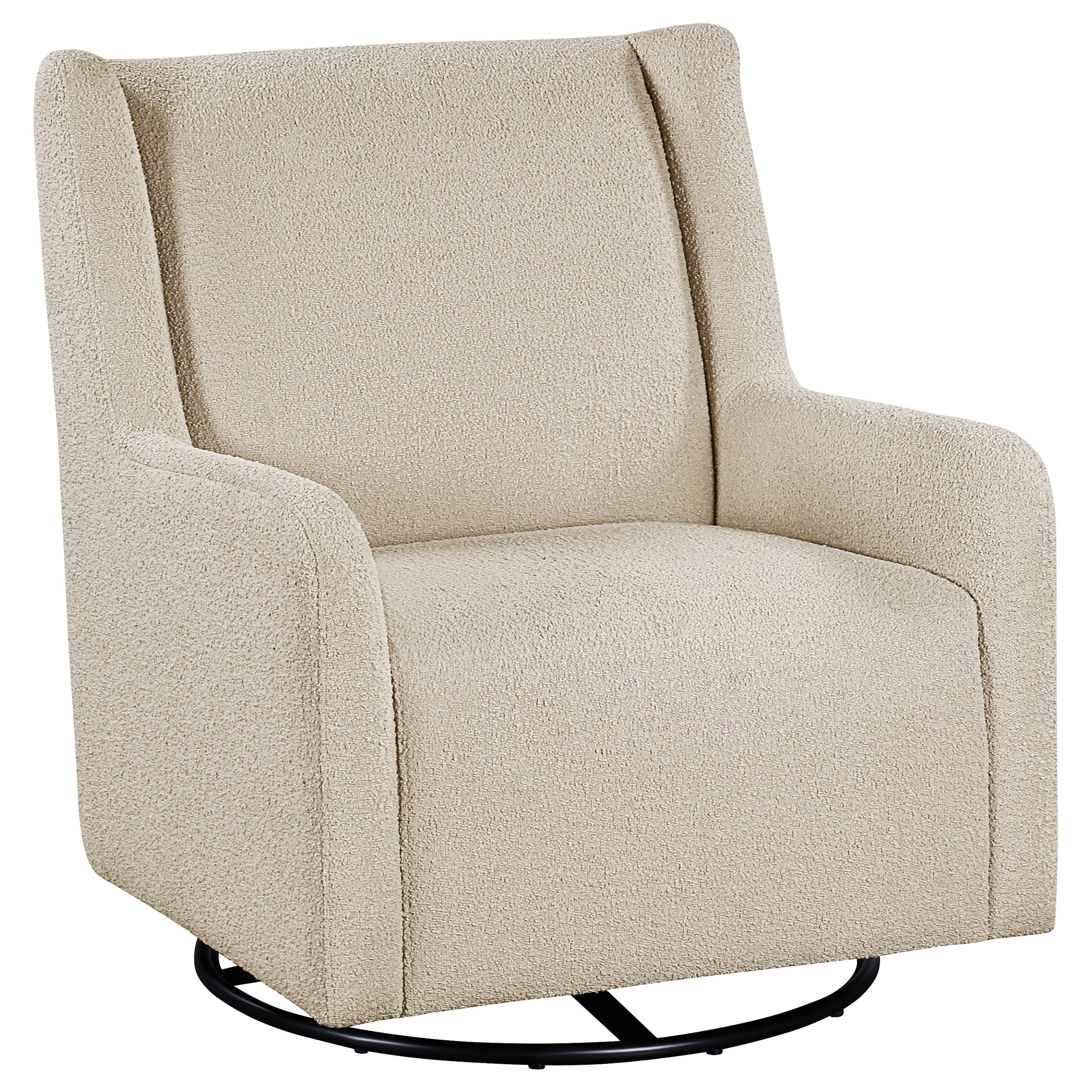Dar Furniture - Coaster - Serra Boucle Upholstered Swivel Glider Sandy Beige - 902453