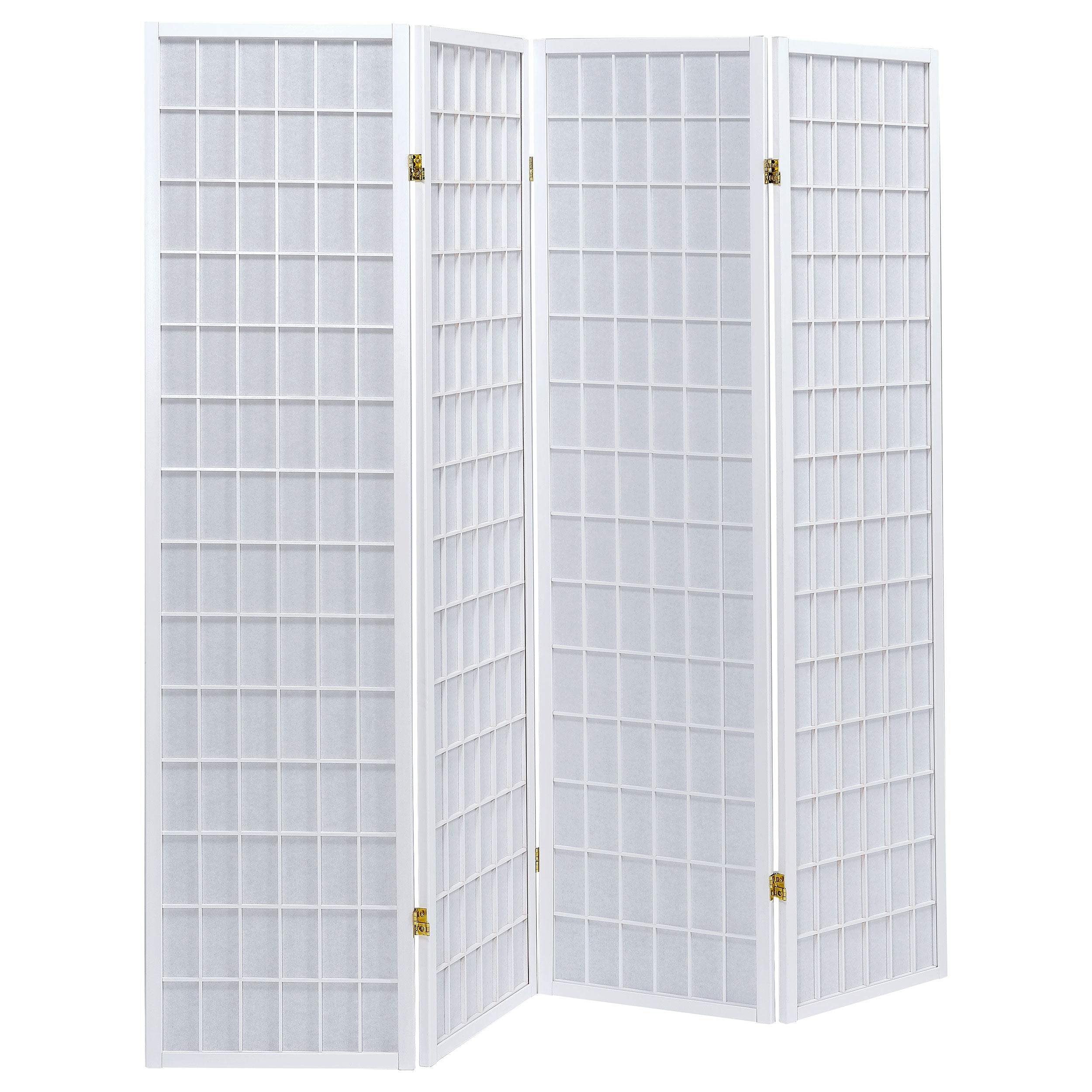 Dar Furniture - Coaster - Roberto 4-Panel Room Divider Folding Shoji Screen White - 902626