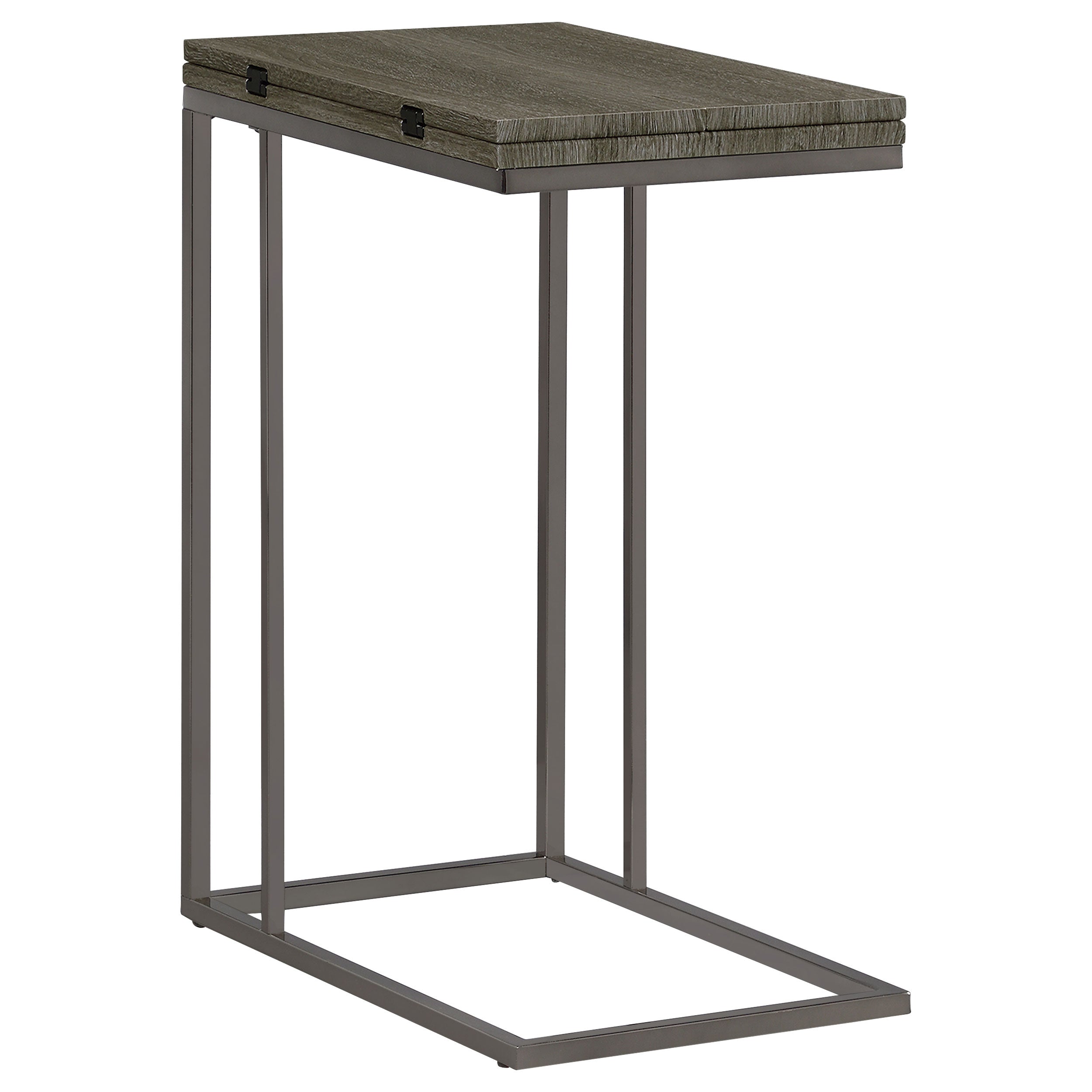 Dar Furniture - Coaster - Pedro Expandable C-Shaped Sofa Side Table Weathered Grey - 902864