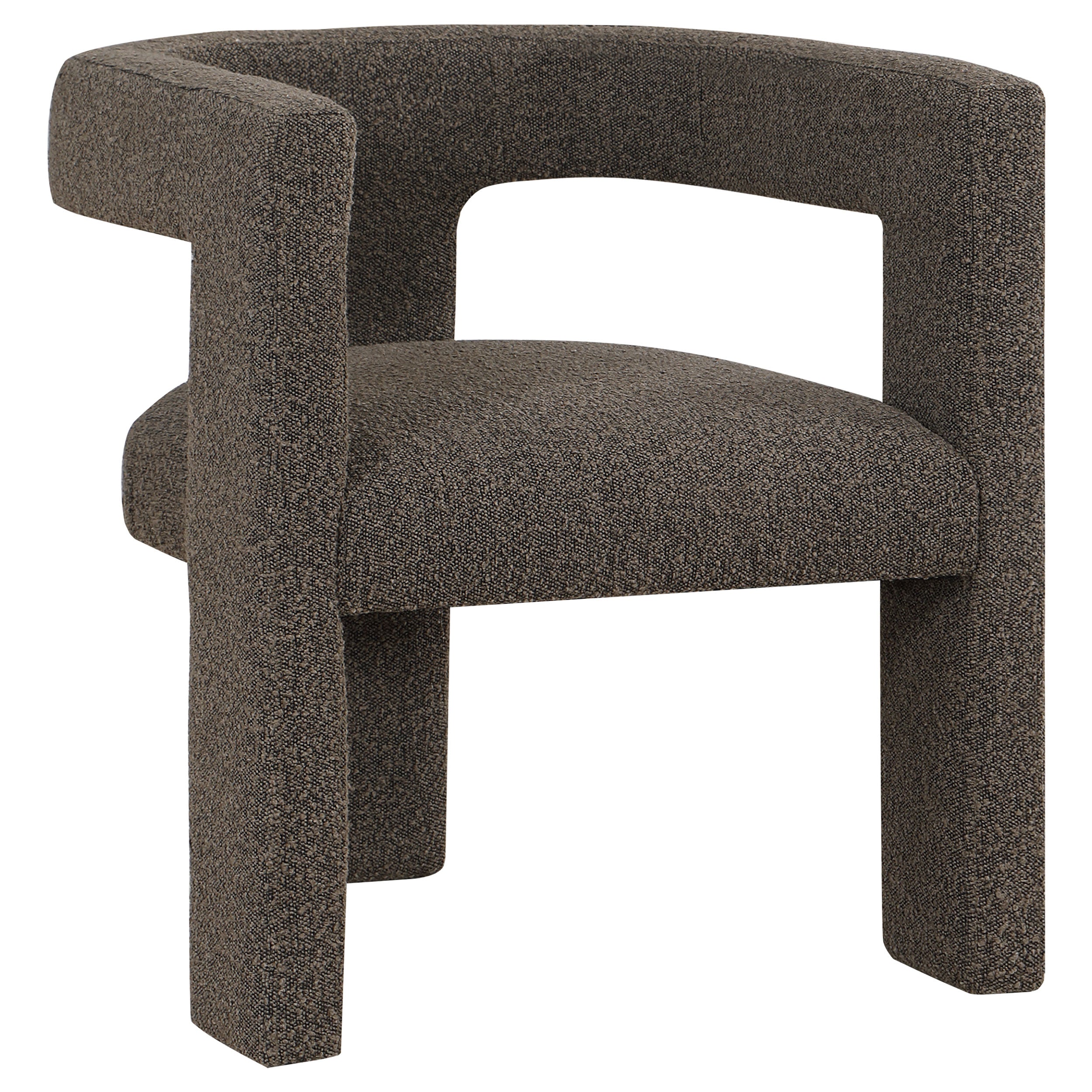 Dar Furniture - Coaster - Petra Boucle Upholstered Accent Side Chair Chocolate Brown - 902880