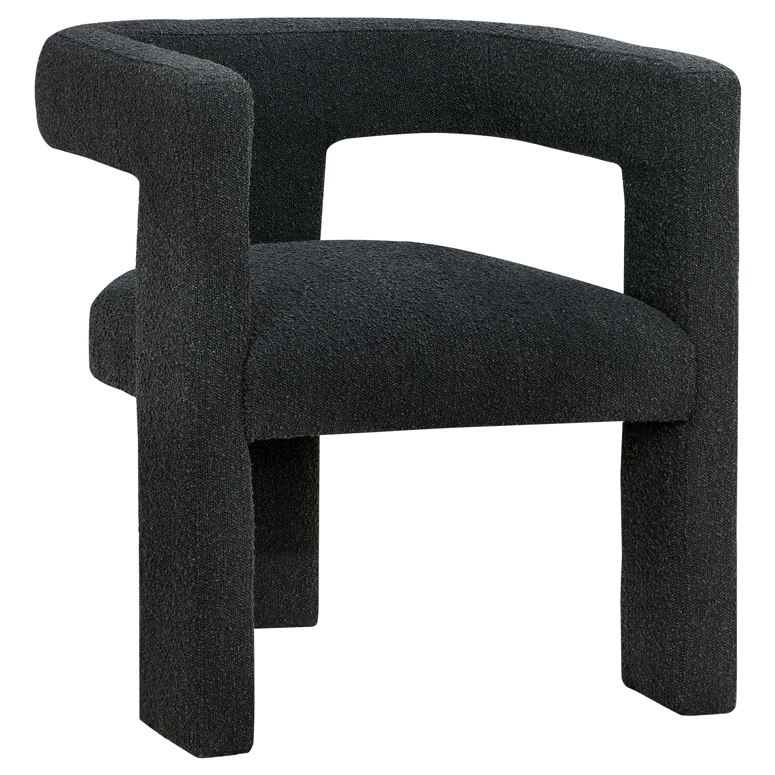 Dar Furniture - Coaster - Petra Boucle Upholstered Accent Side Chair Black - 902882