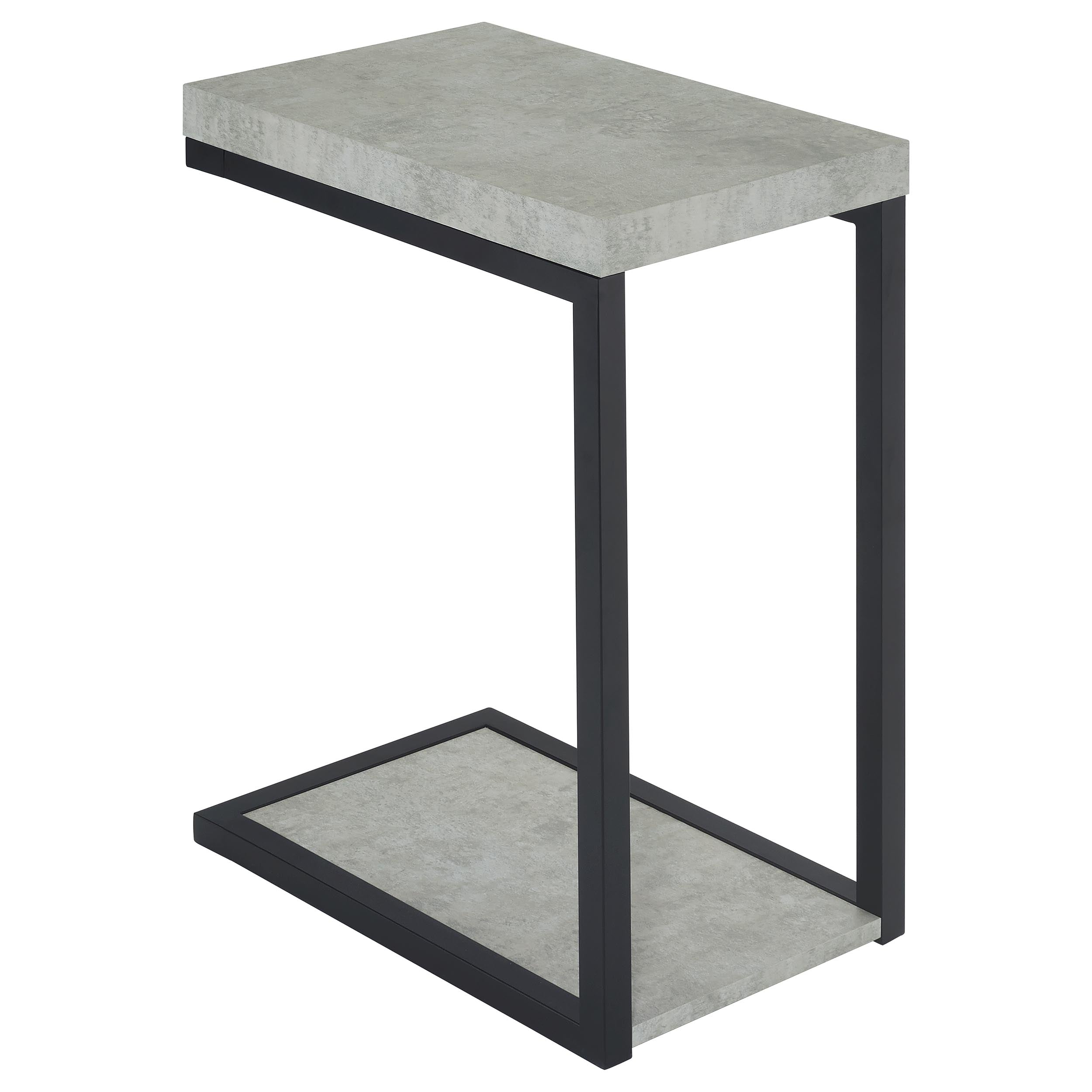 Dar Furniture - Coaster - Beck Engineered Wood C-Shape Sofa Side Table Cement - 902933