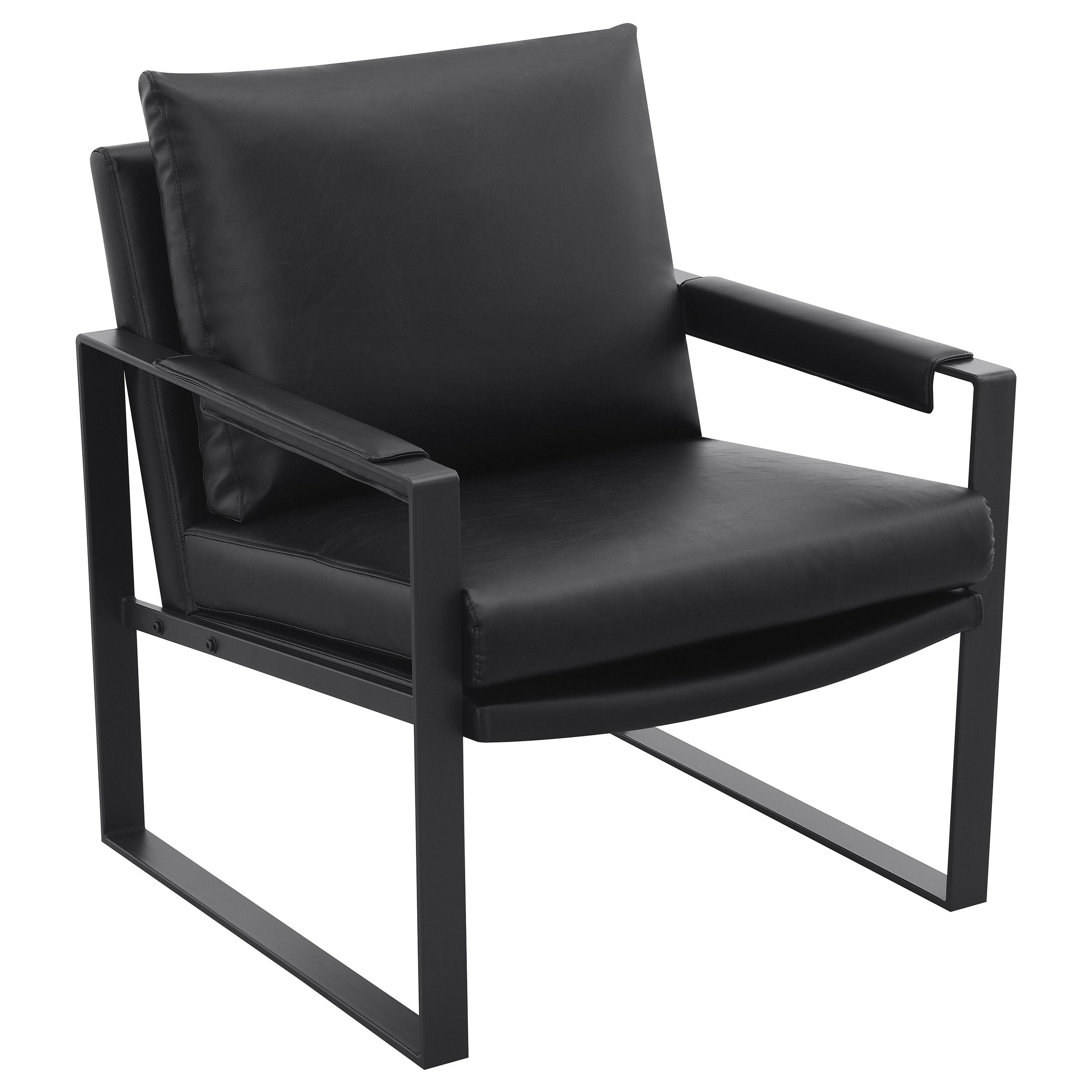 Dar Furniture - Coaster - Rosalind Upholstered Track Arm Accent Chair Black - 903021