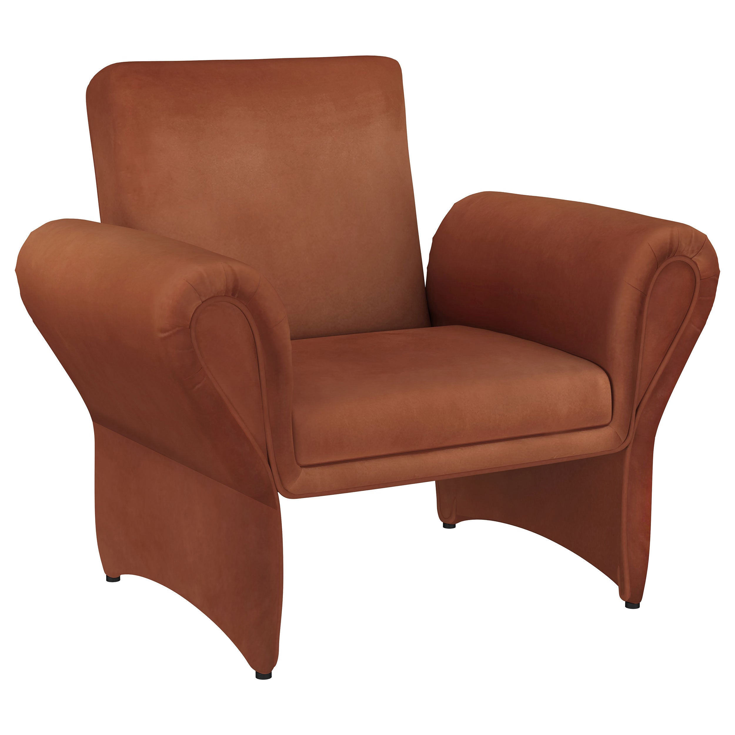Dar Furniture - Coaster - Liana Upholstered Roll Arm Accent Armchair Rust Orange - 903150