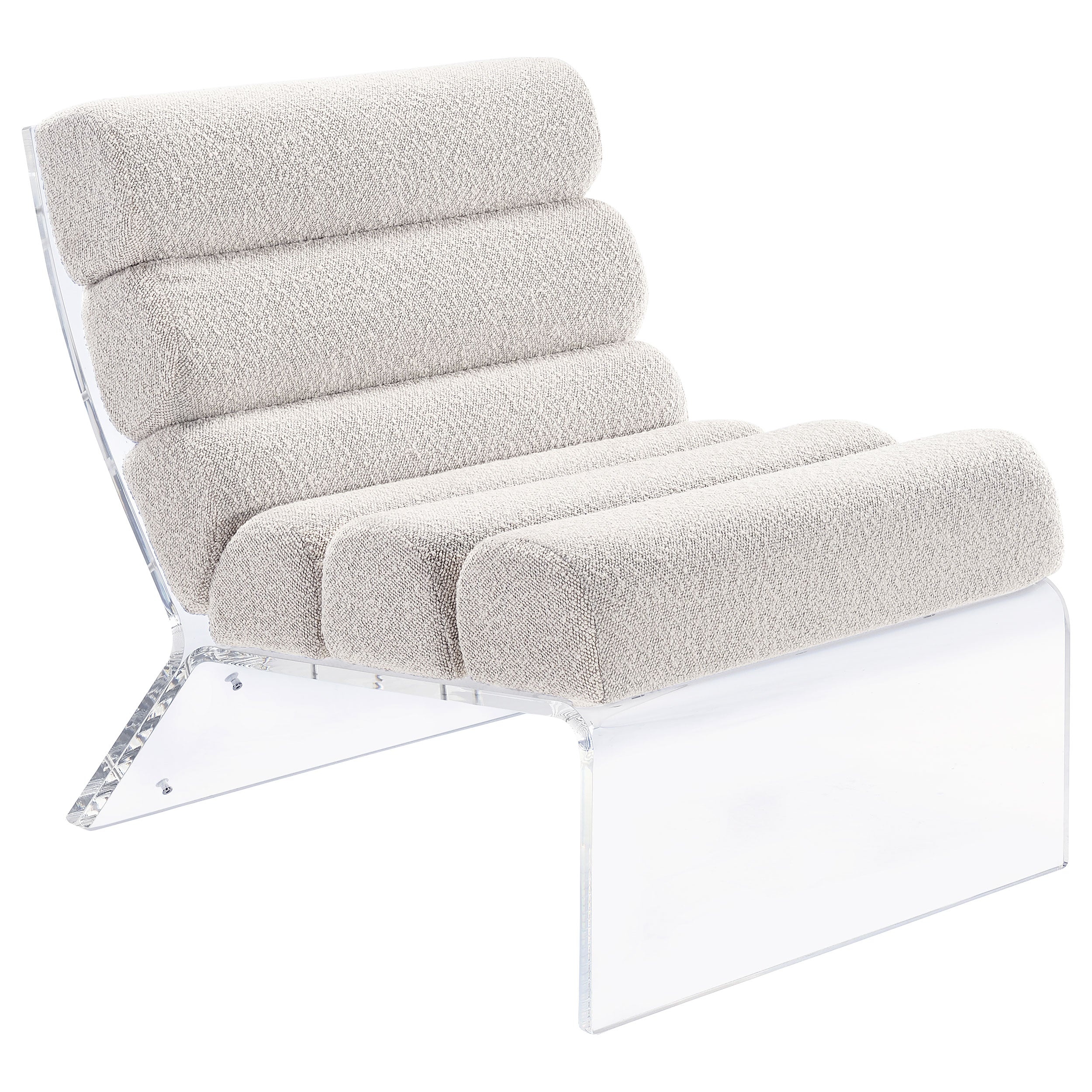 Dar Furniture - Coaster - Serreta Boucle Upholstered Armless Acrylic Chair Ivory - 903161