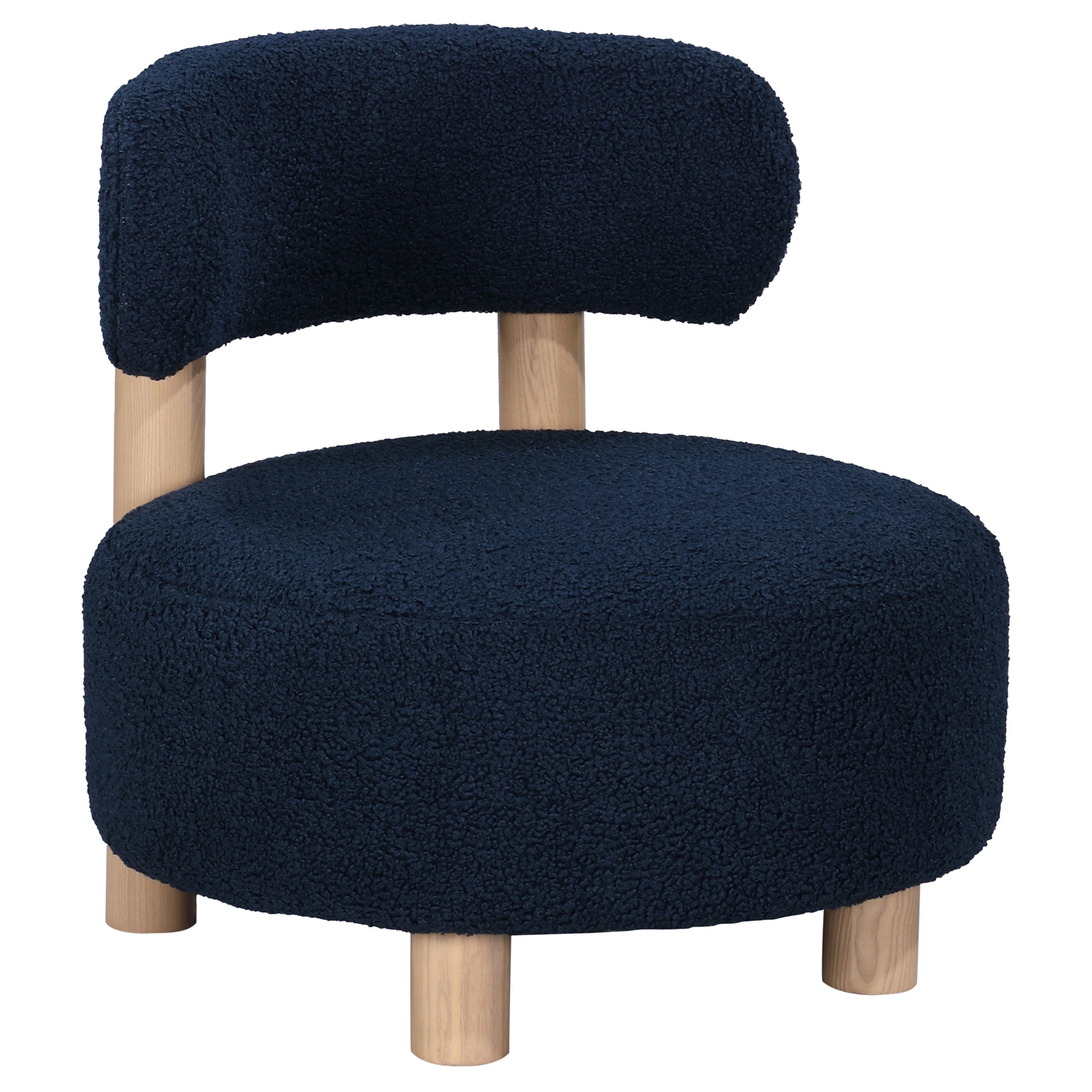 Dar Furniture - Coaster - Zonie Boucle Upholstered Barrel Back Accent Chair Blue - 903168