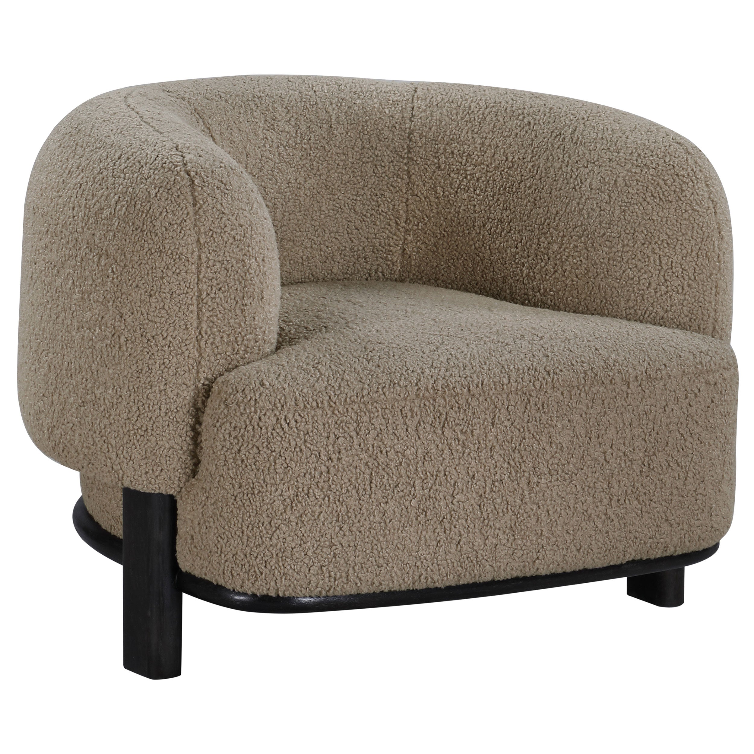Dar Furniture - Coaster - Lawler Upholstered Barrel Back Accent Chair Brown and Black - 903170