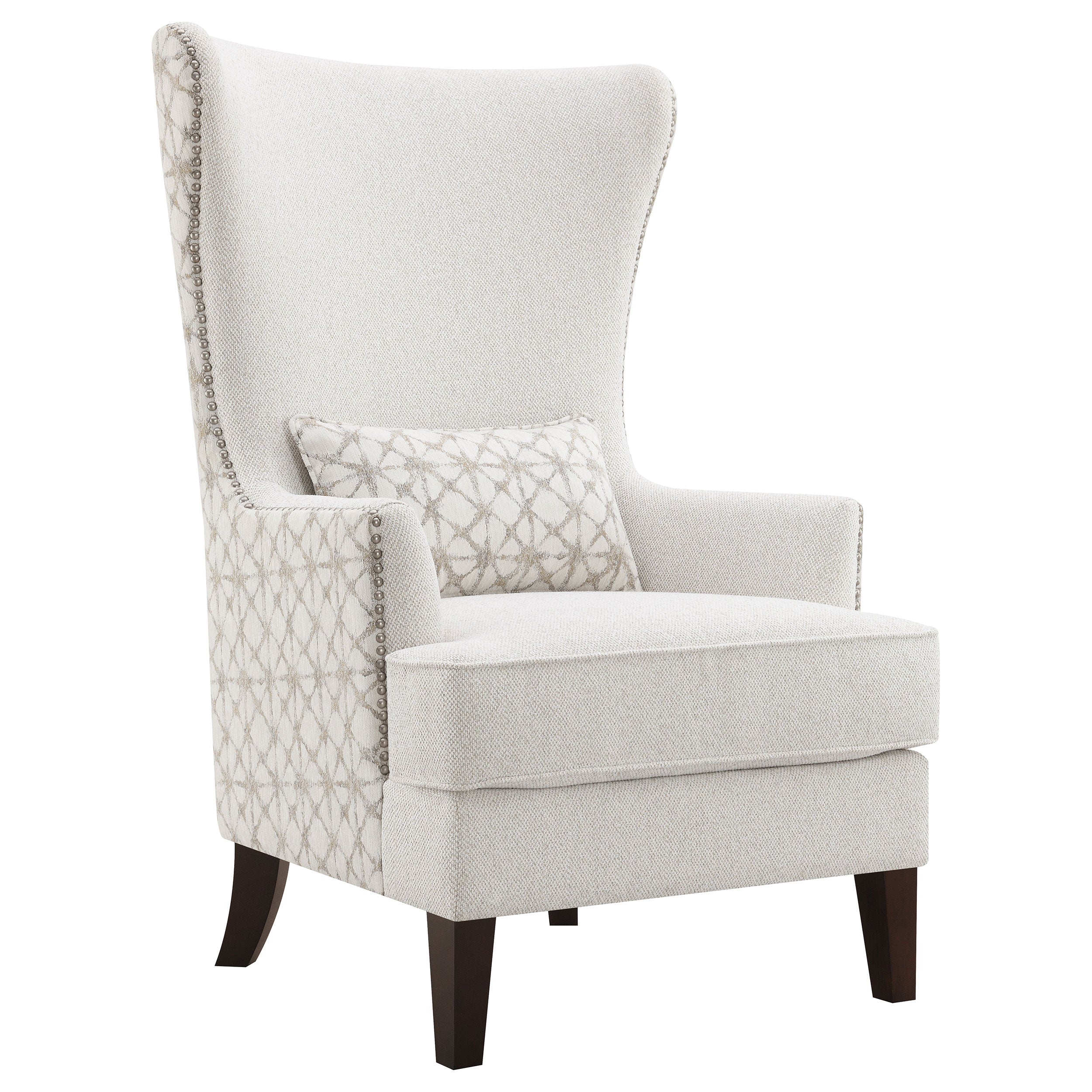 Dar Furniture - Coaster - Pippin Upholstered High Wingback Accent Chair Latte - 904066