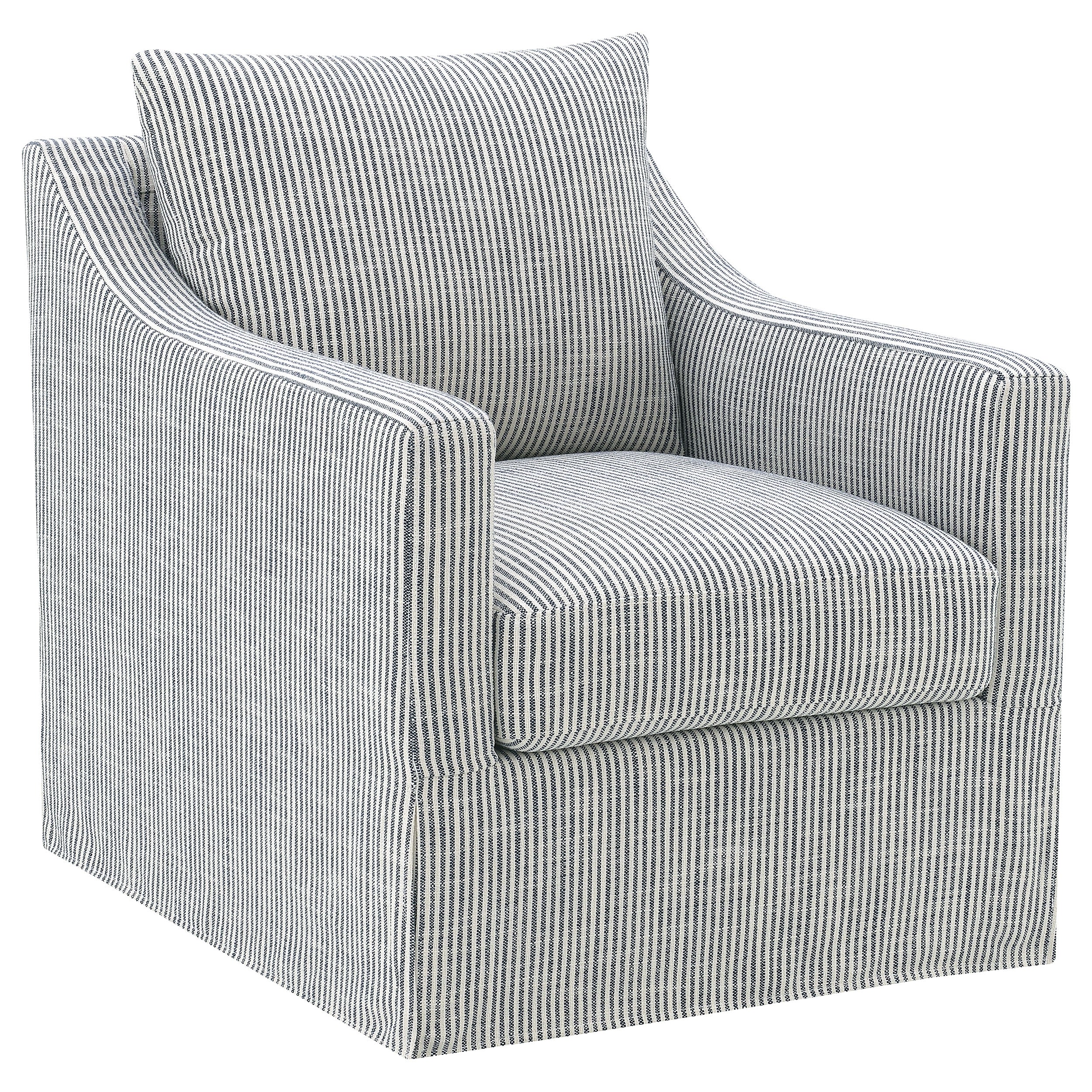 Dar Furniture - Coaster - Winter Upholstered Sloped Arm Accent Swivel Chair Grey - 904137