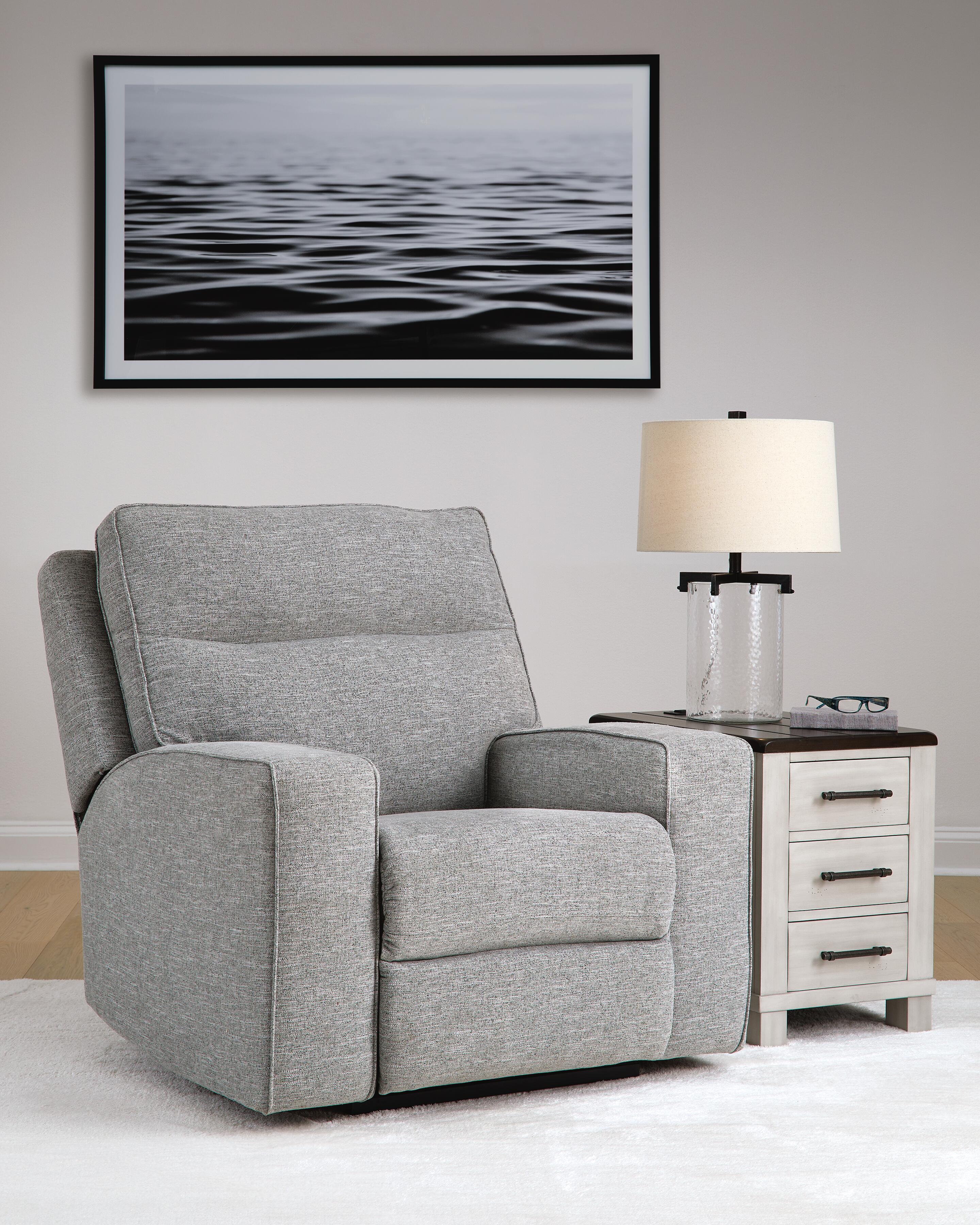 Dar Furniture - Ashley Furniture - Biscoe Power Recliner - PWR Recliner/ADJ Headrest / Pewter - 9050313