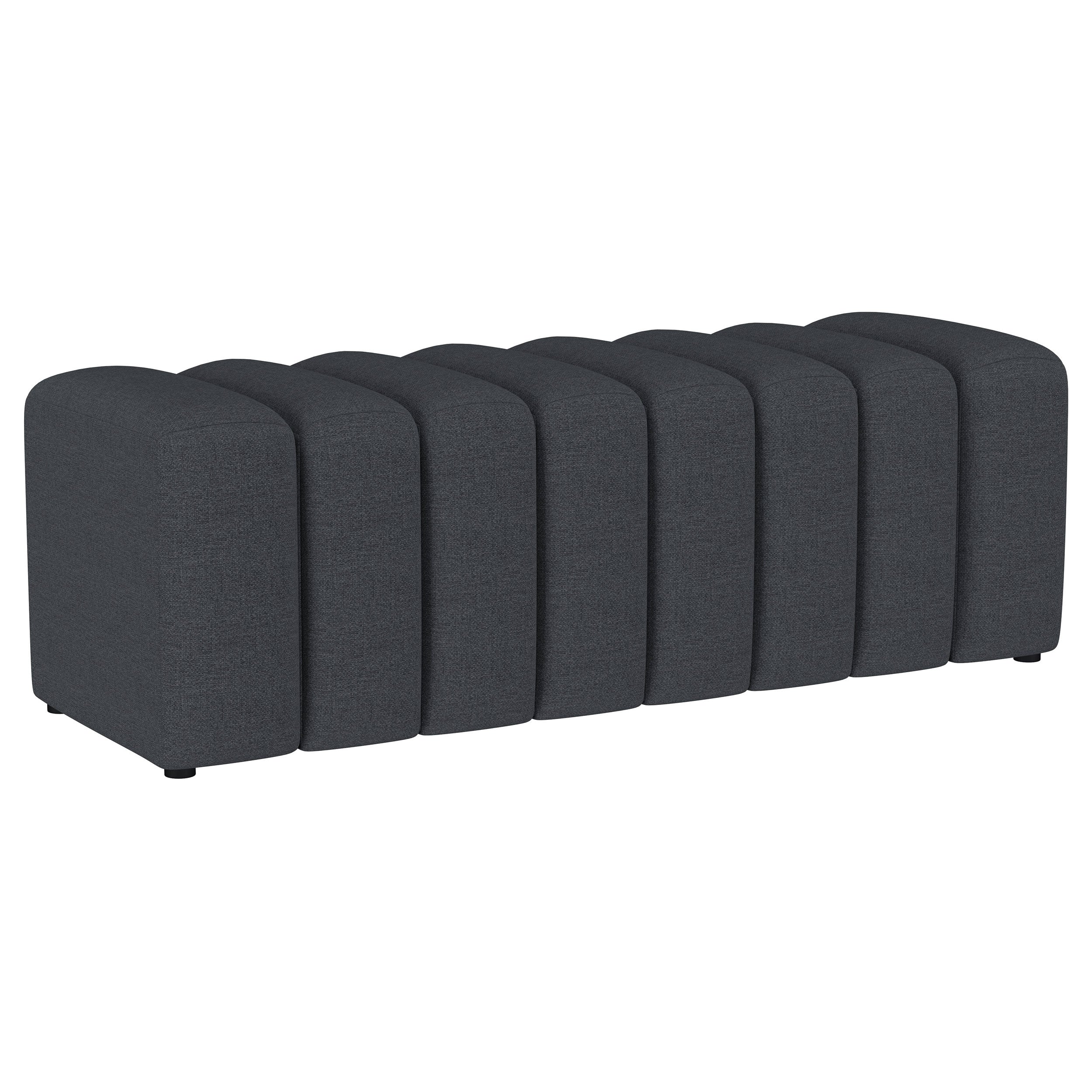 Dar Furniture - Coaster - Summer Fabric Upholstered Tufted Accent Bench Charcoal - 910294