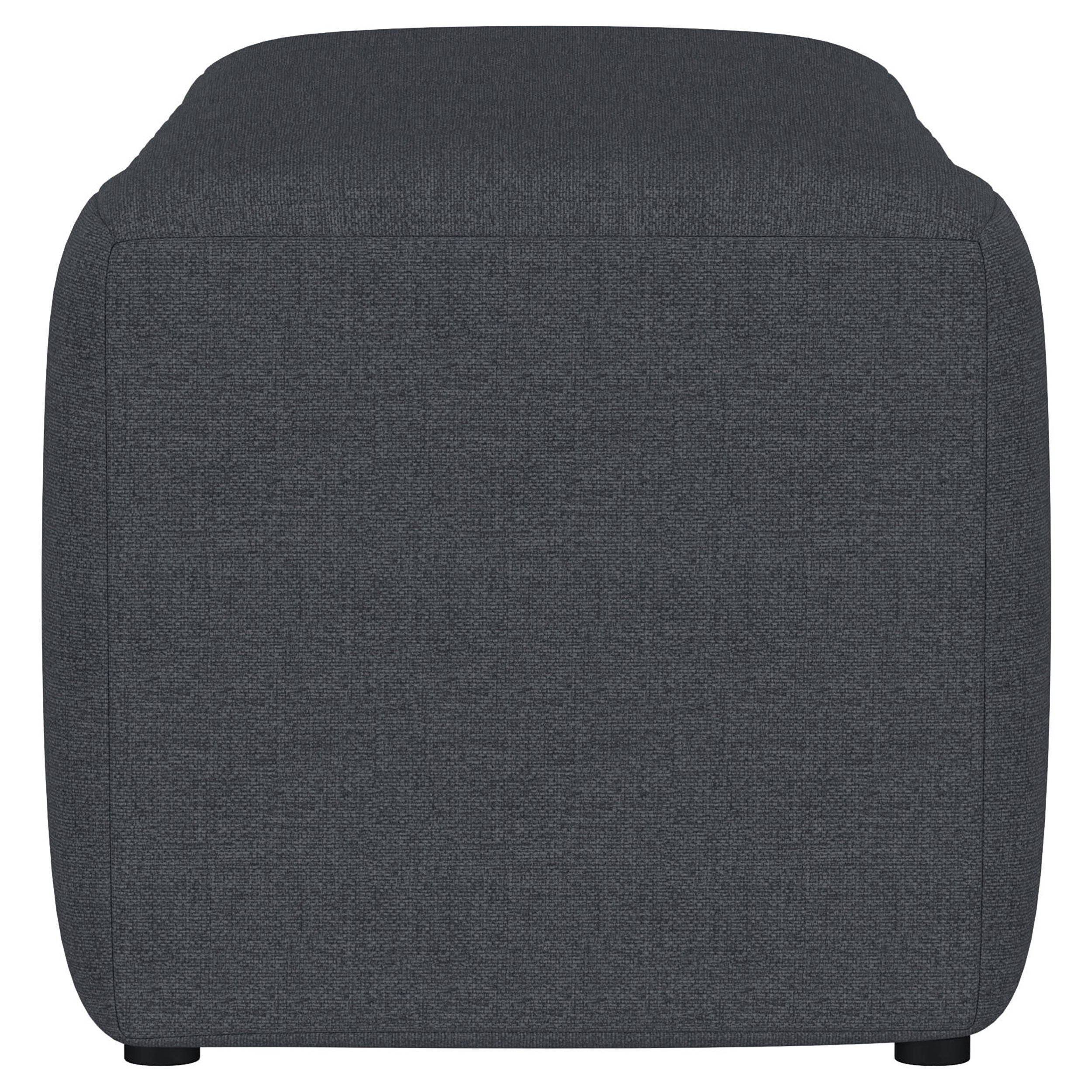 Summer Fabric Upholstered Tufted Accent Bench Charcoal