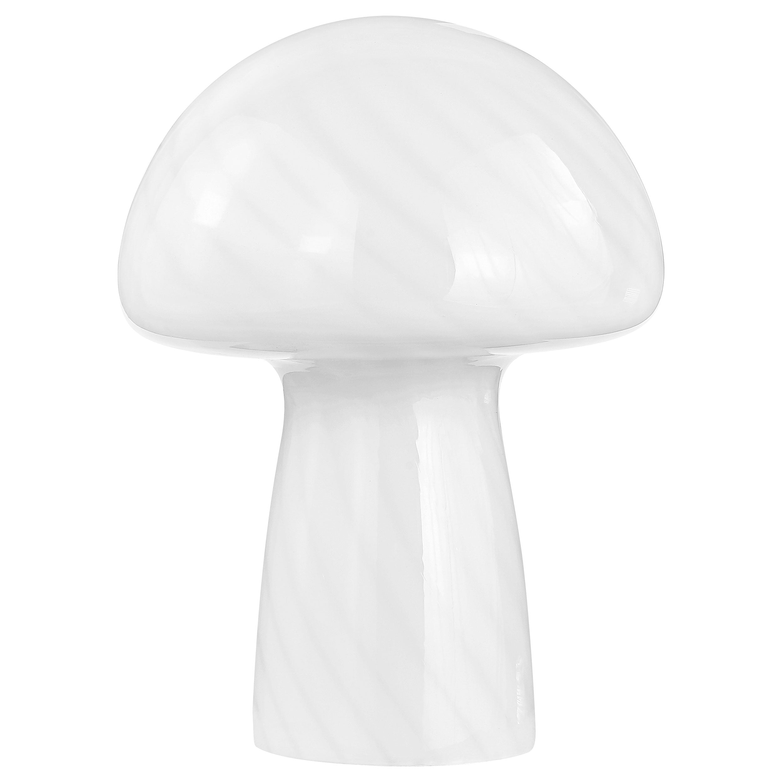 Dar Furniture - Coaster - Kanaby Mushroom Shaped Glass Bedside Table Lamp White - 920249