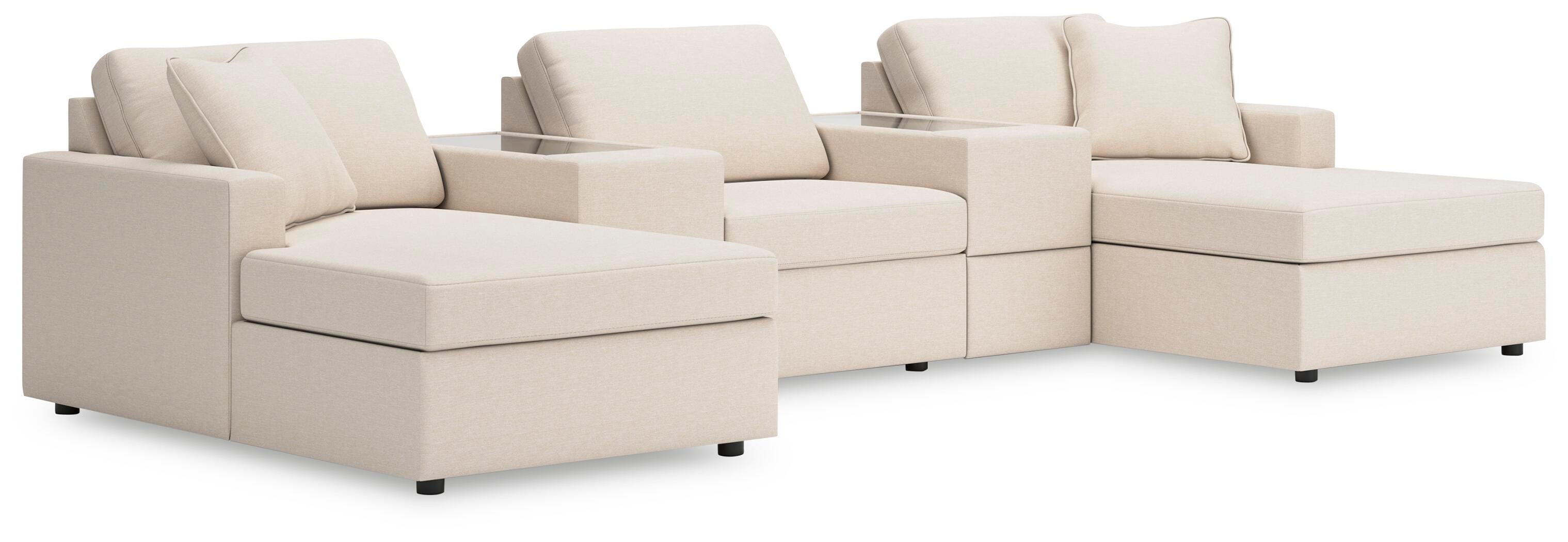 Dar Furniture - Ashley Furniture - Modmax 5-Piece Pit Sectional - RAF 5-Piece Pit Sectional / Oyster - 92103S44