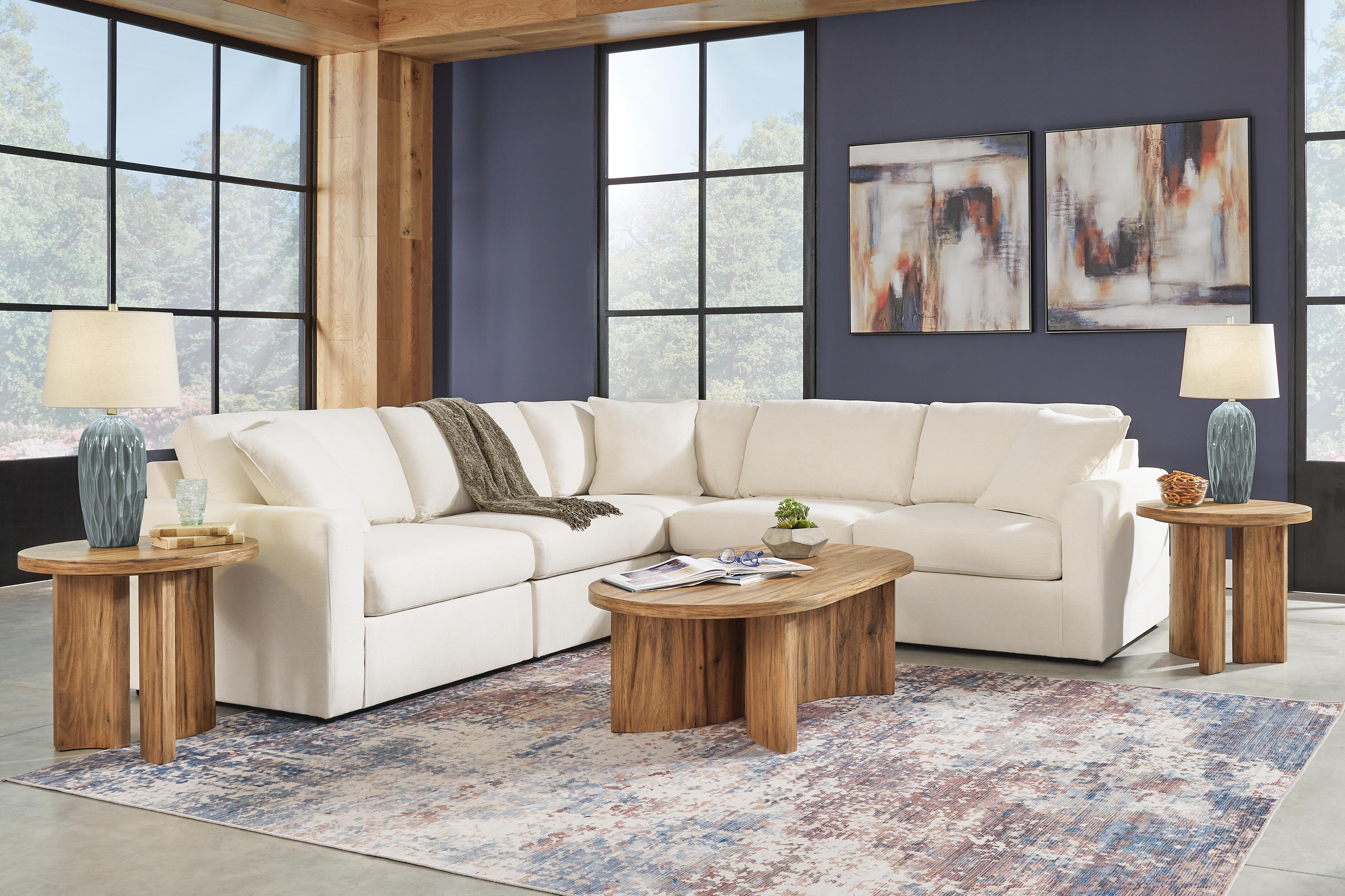 Dar Furniture - Ashley Furniture - Modmax 5-Piece Sectional - RAF 5-Piece Sectional / Oyster - 92103S6