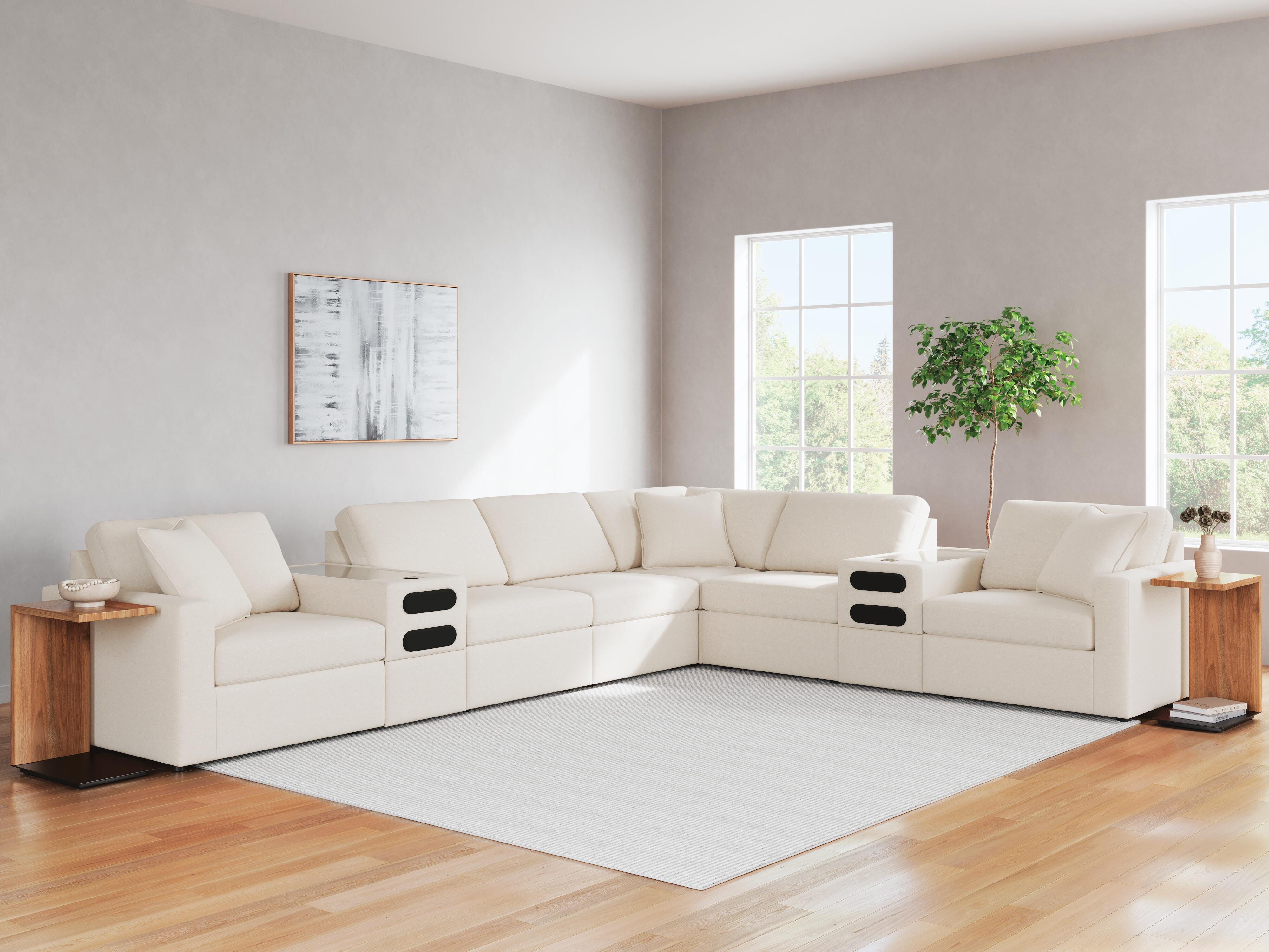 Dar Furniture - Ashley Furniture - Modmax 8-Piece Sectional - RAF 8-Piece Sectional / Oyster - 92103S16