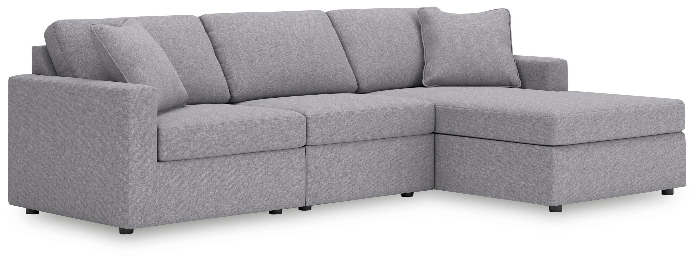 Dar Furniture - Ashley Furniture - Modmax 3-Piece Sectional with Chaise - RAF 3-Piece Sectional with Chaise / Granite - 92104S18