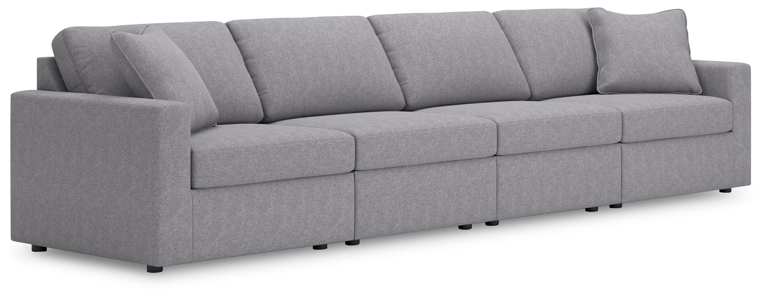 Dar Furniture - Ashley Furniture - Modmax 4-Piece Sectional - RAF 4-Piece Sectional / Granite - 92104S10