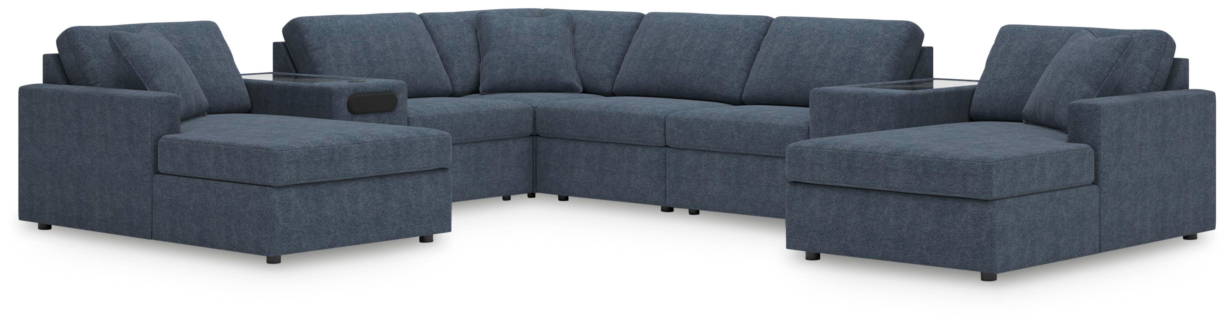 Dar Furniture - Ashley Furniture - Modmax 8-Piece Sectional with Chaise - RAF 8-Piece Sectional with Chaise / Ink - 92121S31