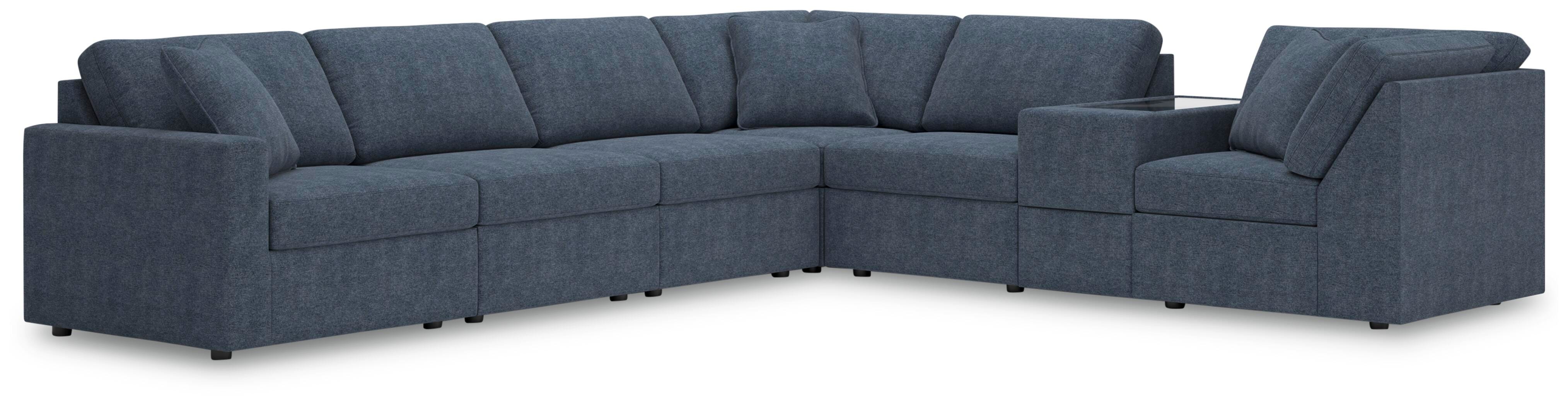 Dar Furniture - Ashley Furniture - Modmax 7-Piece Sectional - RAF 7-Piece Sectional / Ink - 92121S33