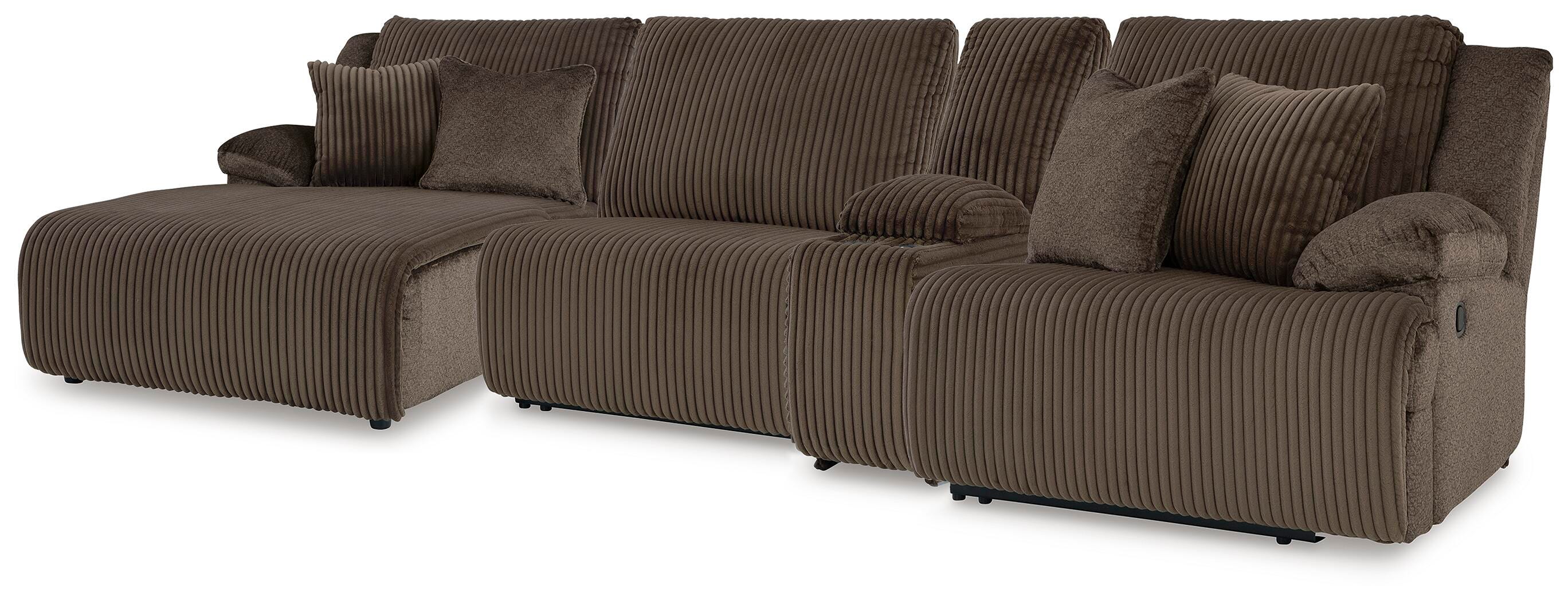 Dar Furniture - Ashley Furniture - Top Tier 4-Piece Reclining Sectional with Chaise - 4-Piece Reclining Sectional with Chaise / Alloy - 92706S12