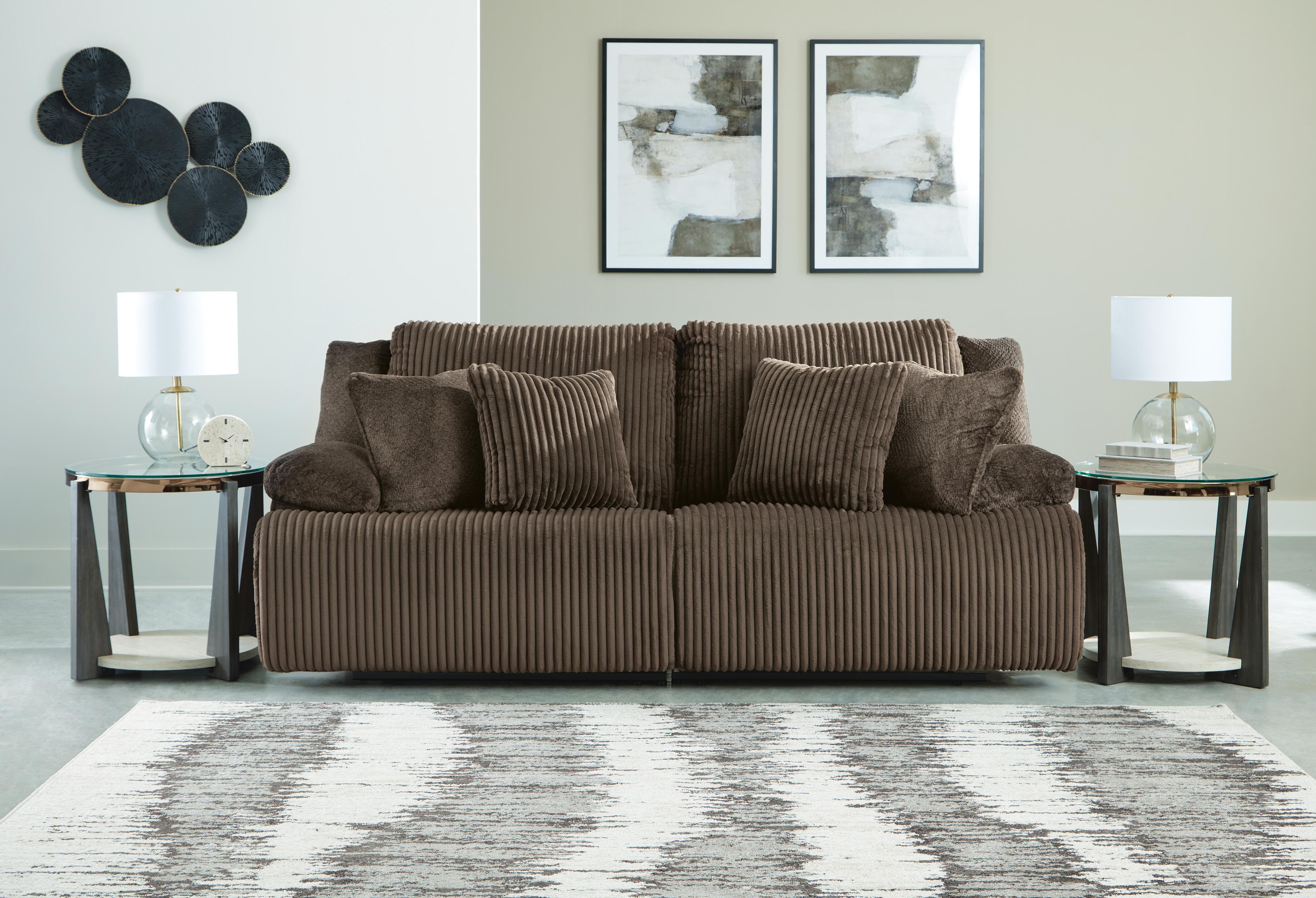Dar Furniture - Ashley Furniture - Top Tier 2-Piece Reclining Sectional Loveseat - 2-Piece Reclining Sectional Loveseat / Chocolate - 92705S9