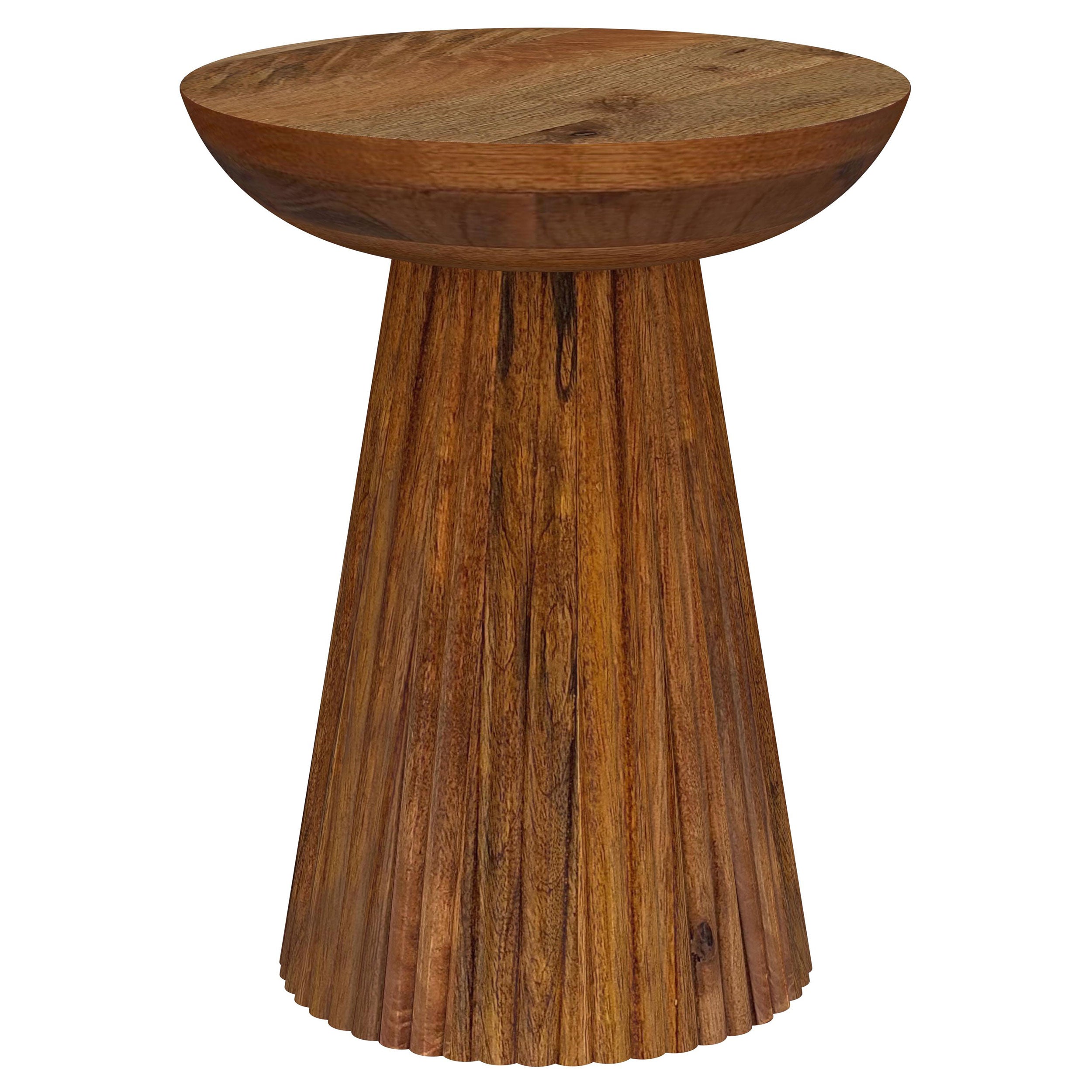 Dar Furniture - Coaster - Aureo Round Solid Wood Accent Side Table Wild Honey - 931155