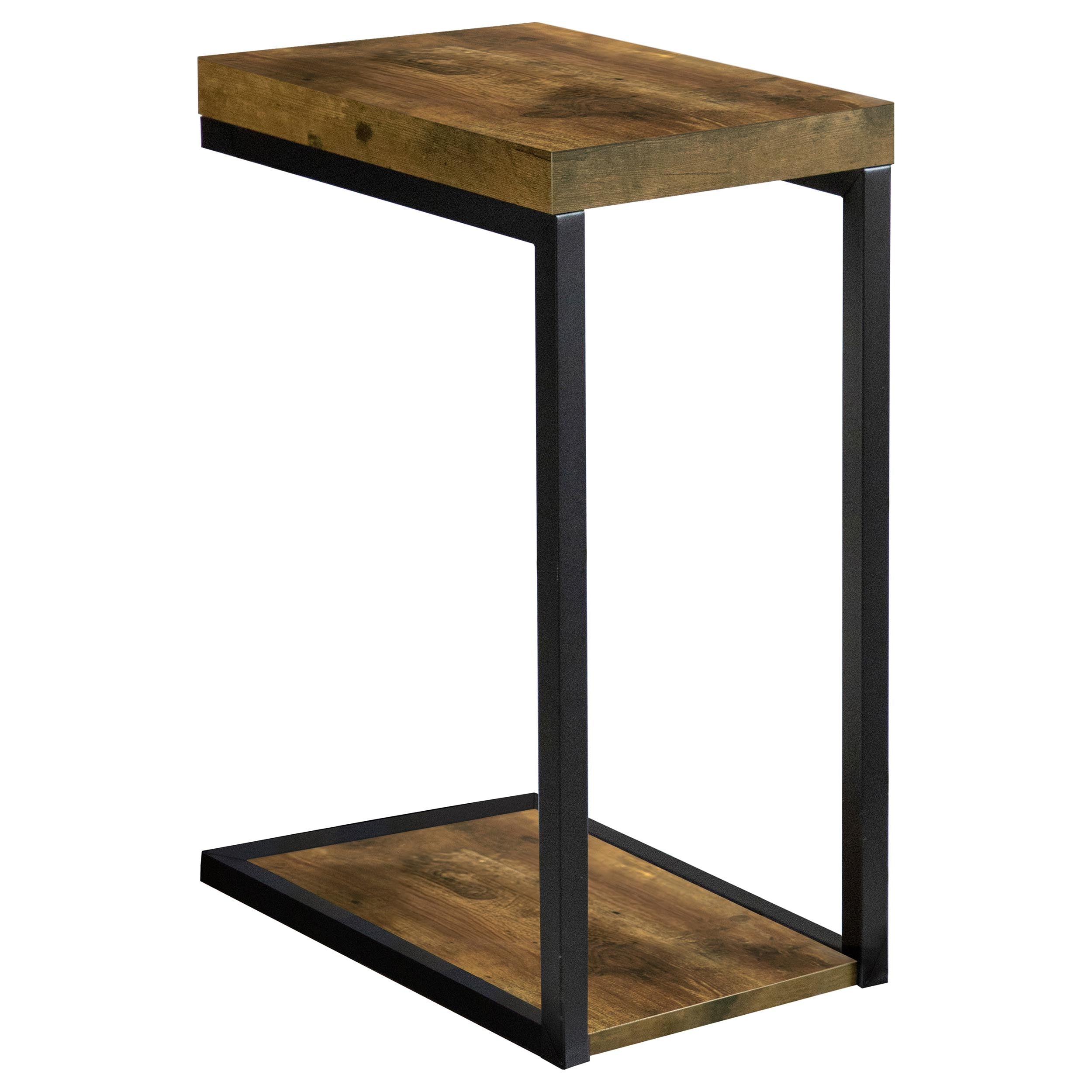 Dar Furniture - Coaster - Beck Engineered Wood C-Shape Sofa Side Table Antique Nutmeg - 931246