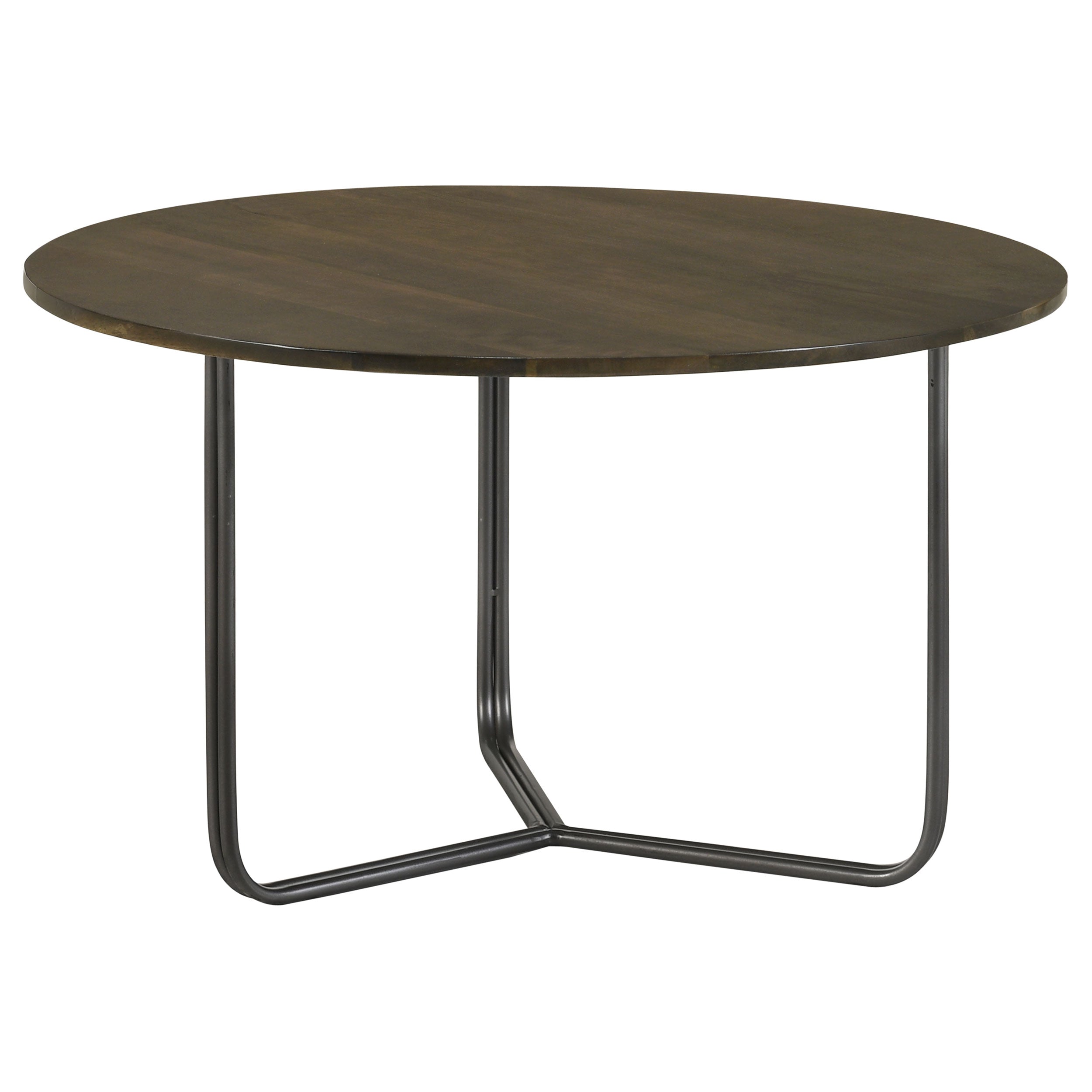 Dar Furniture - Coaster - Yaritza Round Mango Wood Coffee Table Natural and Gunmetal - 935995