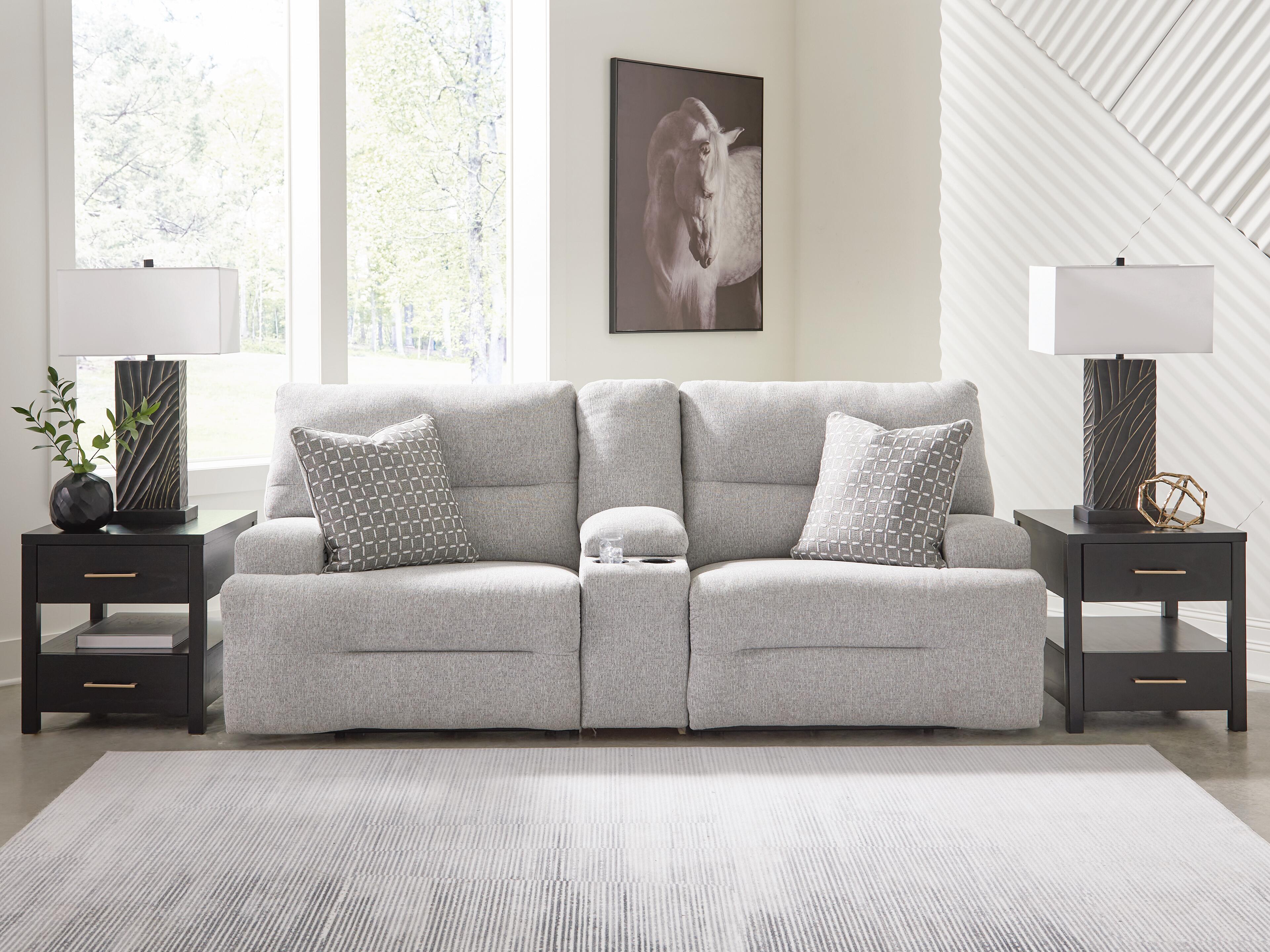 Dar Furniture - Ashley Furniture - Acklen Place 3-Piece Sectional - 3-Piece Sectional / Pewter - 93605S10