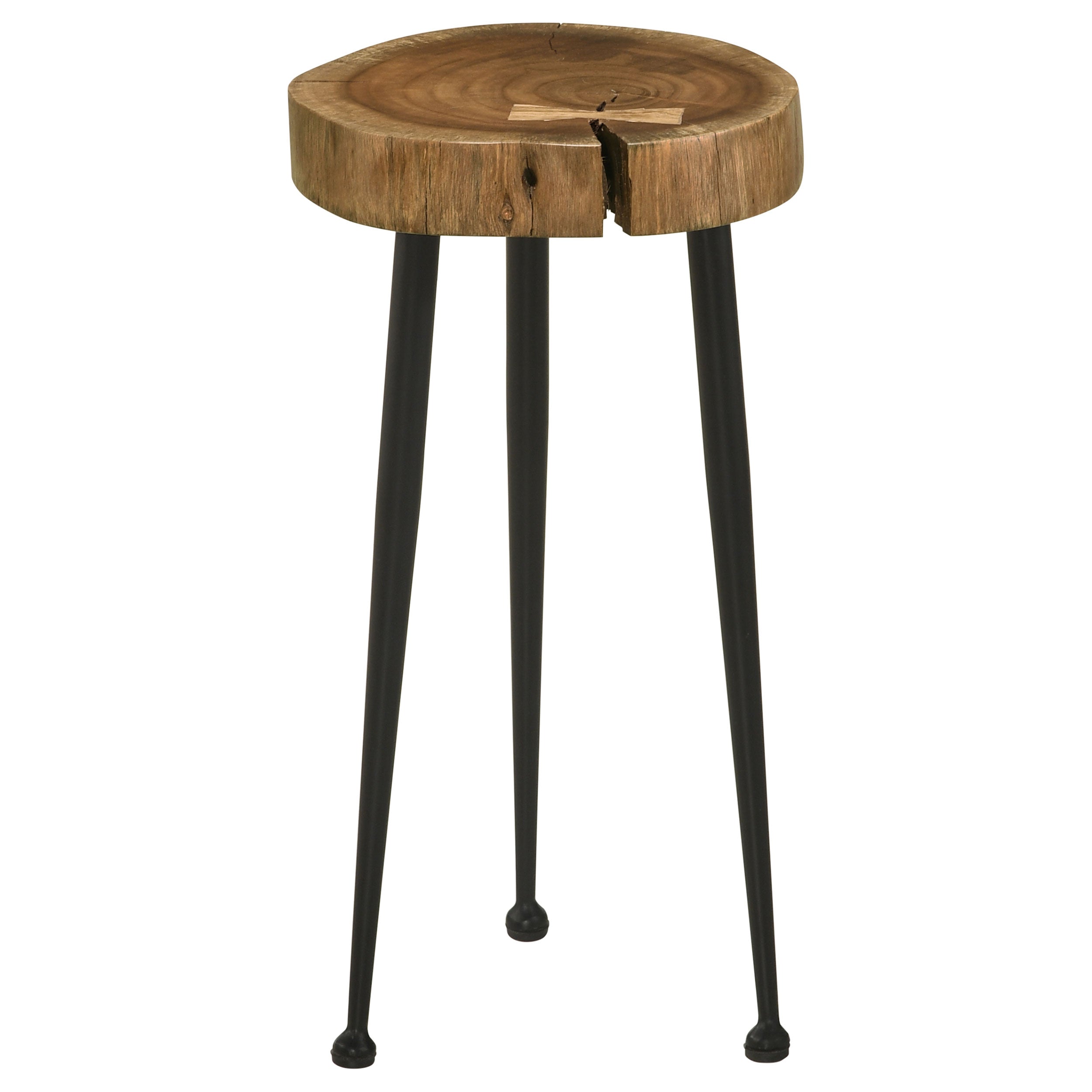 Dar Furniture - Coaster - Keith Round Solid Tree Trunk Side Table Natural and Black - 936181