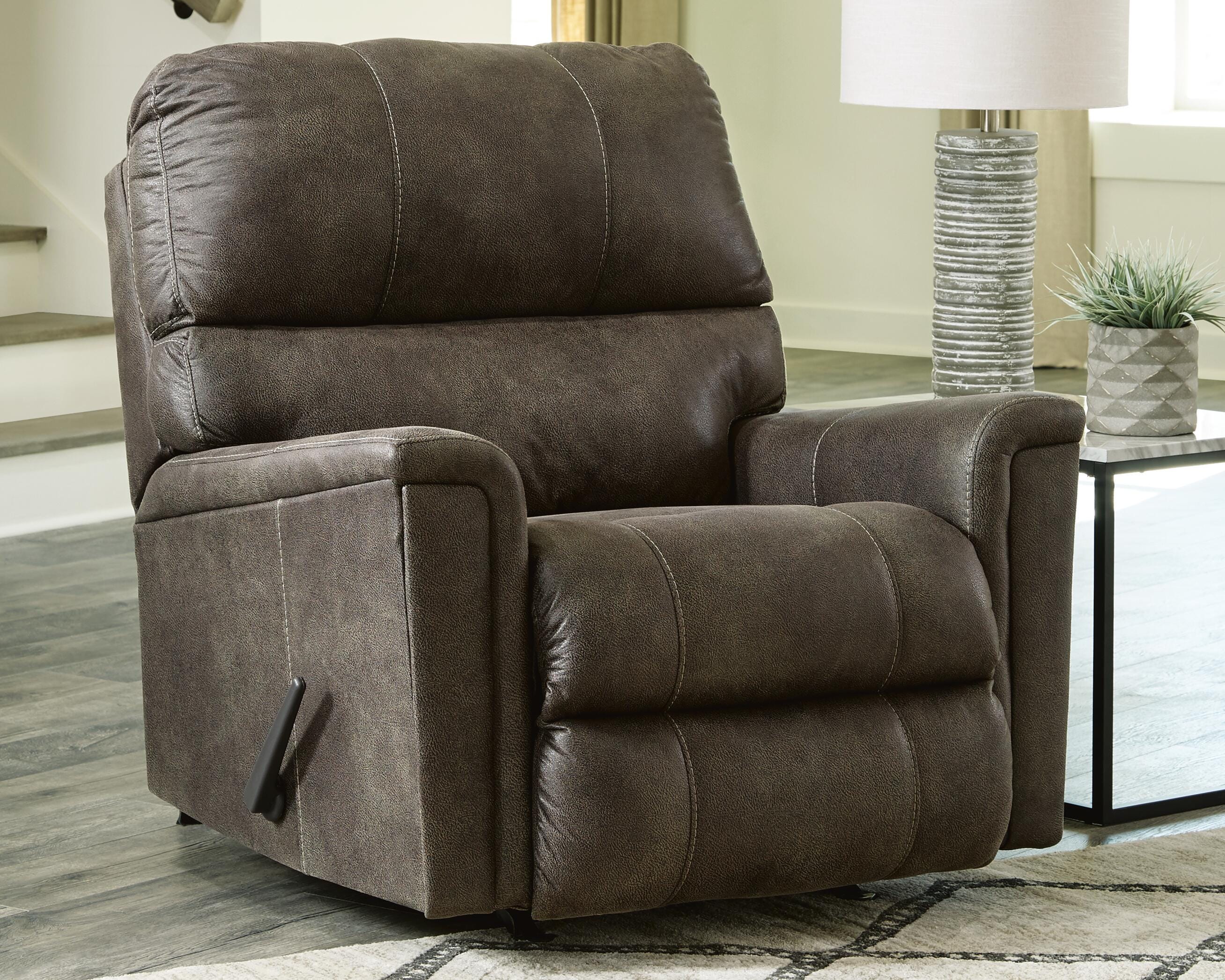 Dar Furniture - Ashley Furniture - Navi Recliner - Rocker Recliner / Smoke - 9400225