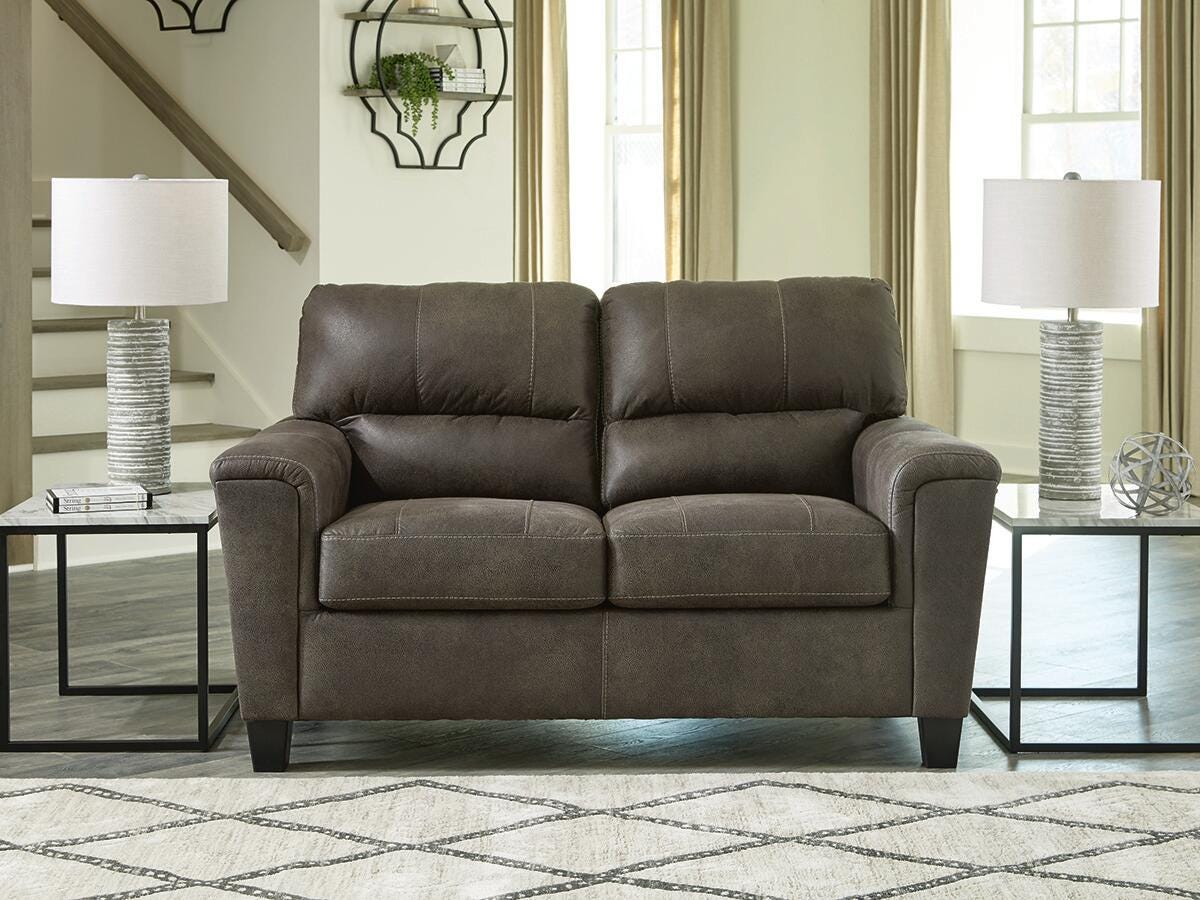 Dar Furniture - Ashley Furniture - Navi Loveseat - Loveseat / Smoke - 9400235
