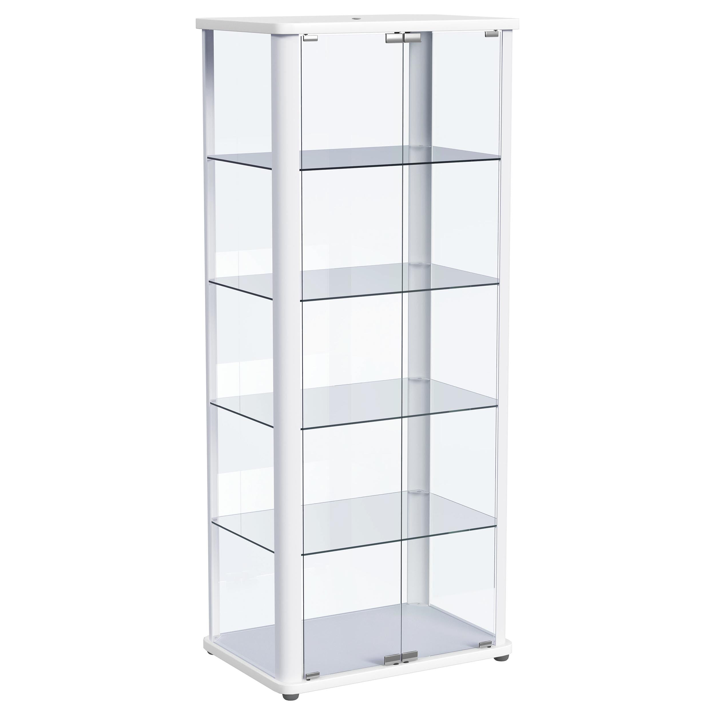 Dar Furniture - Coaster - Aero 5-shelf Display Curio Cabinet with LED Lighting White - 950399
