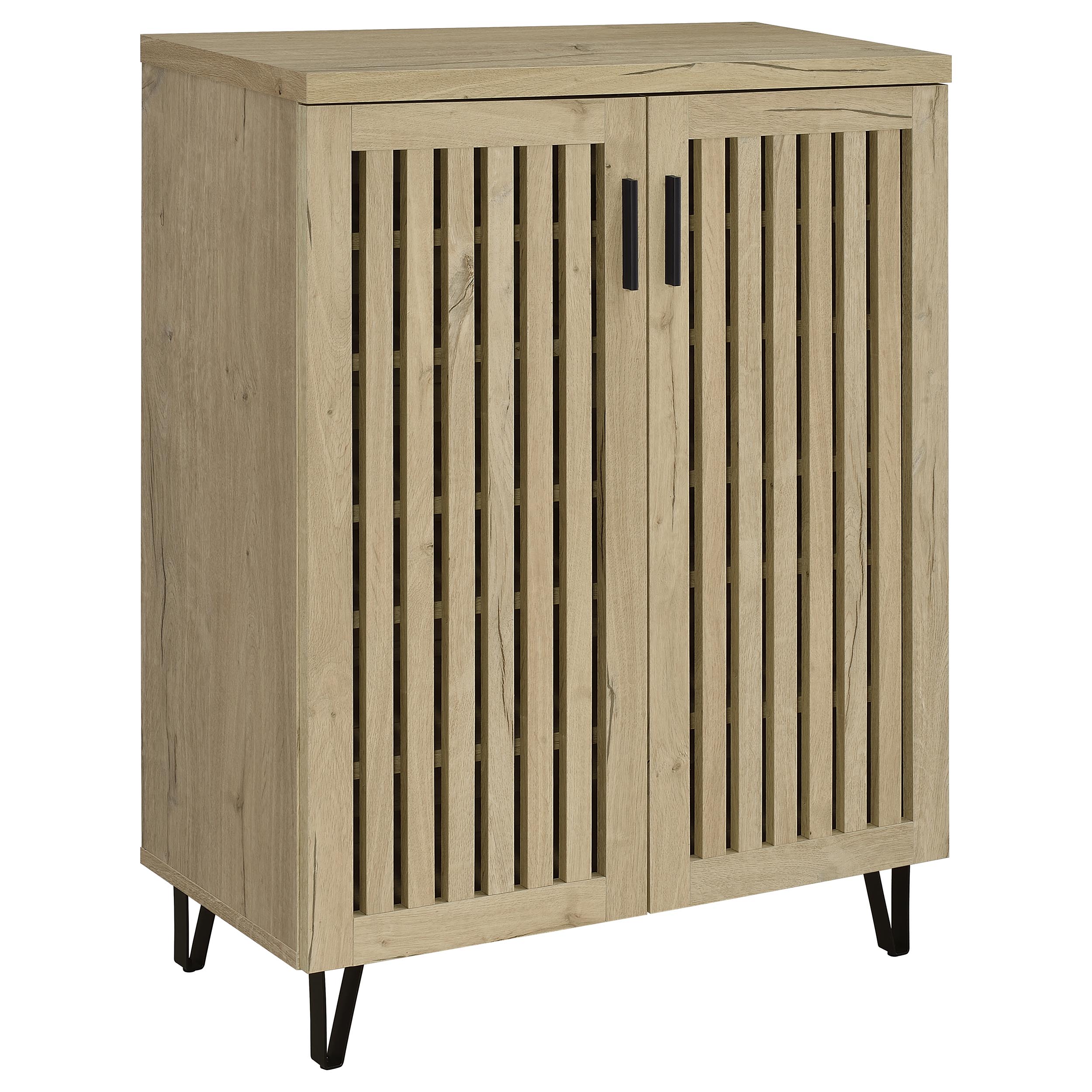 Dar Furniture - Coaster - Brixton 2-door Entryway Shoe Storage Cabinets White Oak - 950424