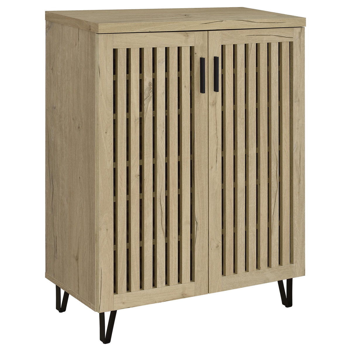 Dar Furniture - Coaster - Brixton 2-door Entryway Shoe Storage Cabinets White Oak - 950424