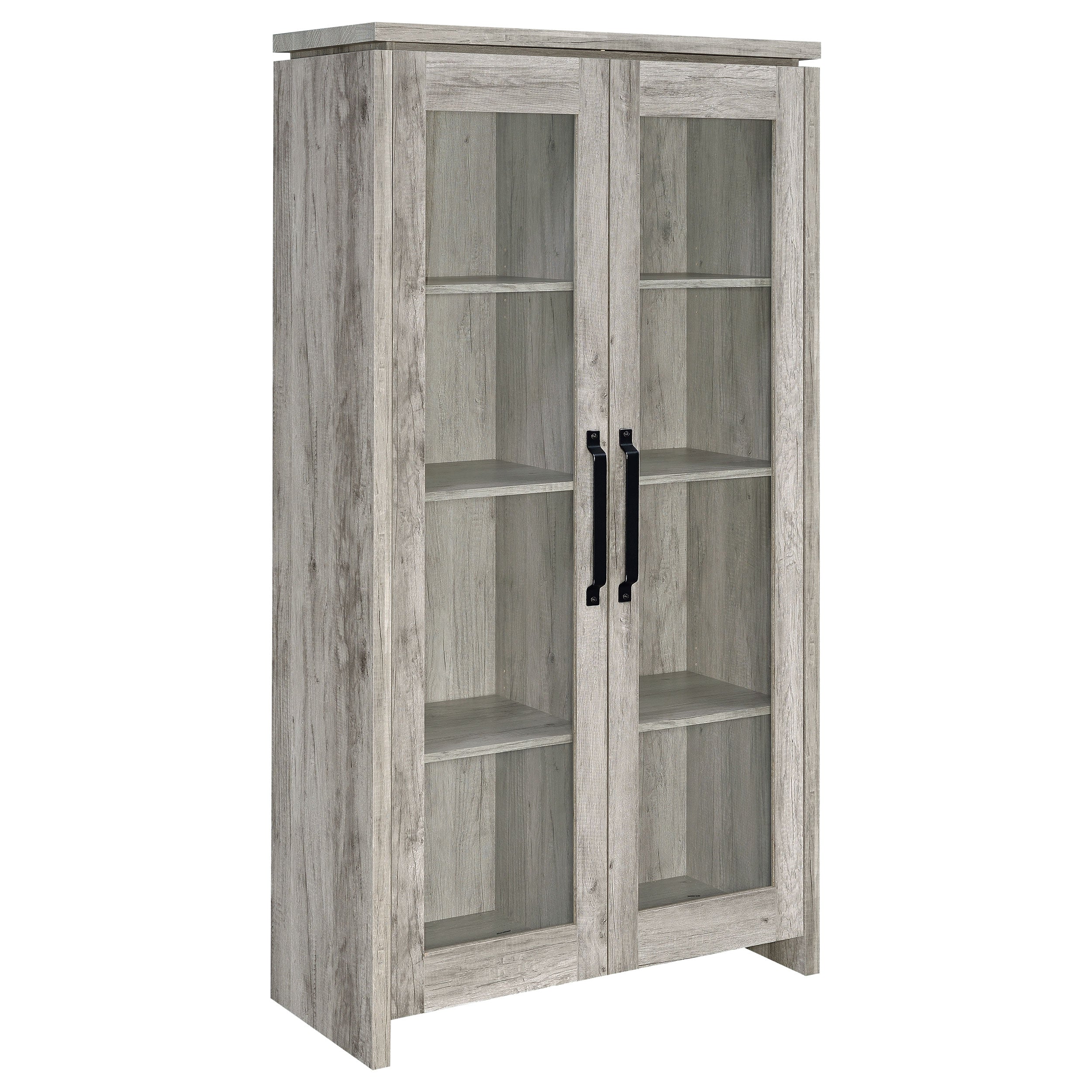 Dar Furniture - Coaster - Alejo 2-door Engineered Wood Tall Cabinet Grey Driftwood - 950783