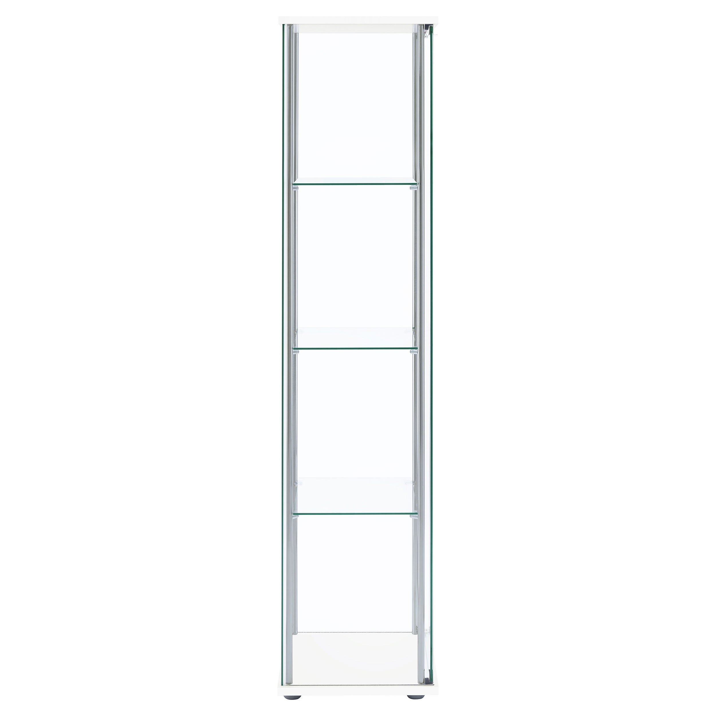 Bellatrix 3-shelf Clear Glass Curio Cabinet White