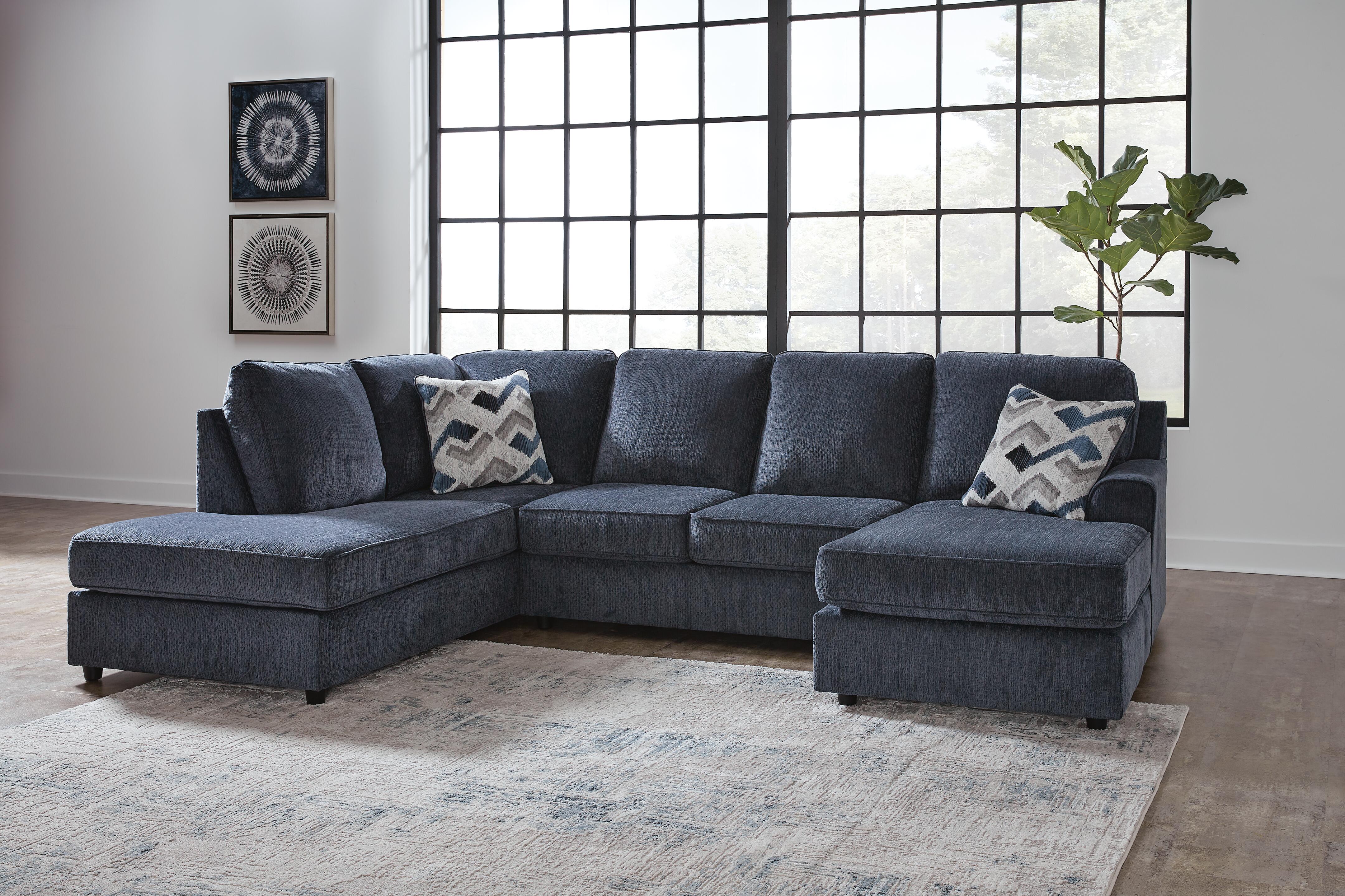 Dar Furniture - Ashley Furniture - Albar Place 2-Piece Sectional - RAF 2-Piece Sectional / Cobalt - 95302S2