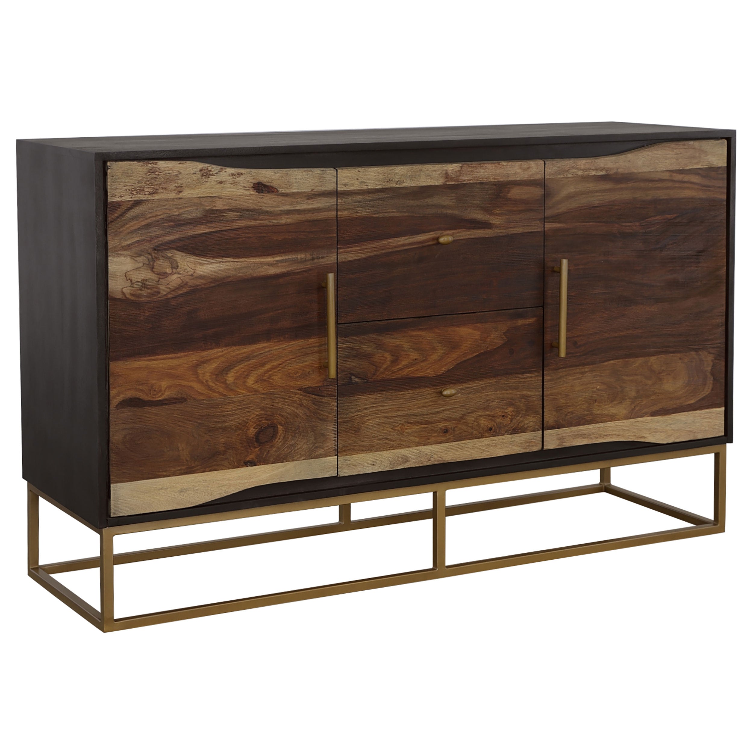 Dar Furniture - Coaster - Zara 2-door 57-inch Wood Accent Storage Cabinet Black Walnut - 953466