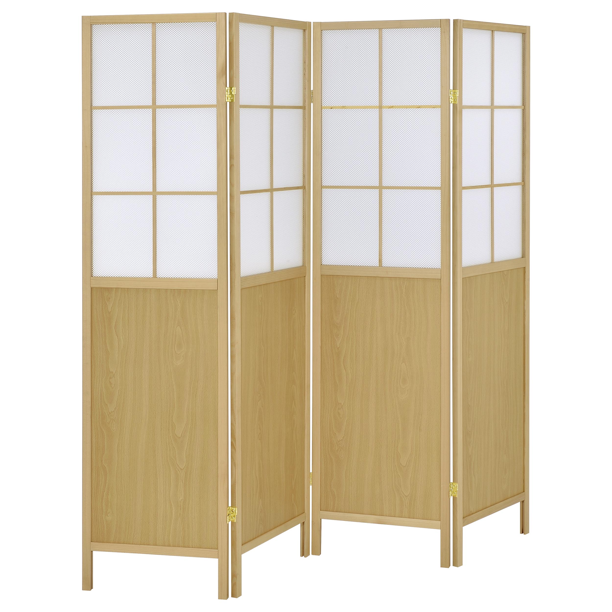 Dar Furniture - Coaster - Edwards 4-Panel Room Divider Folding Shoji Screen Natural - 960123
