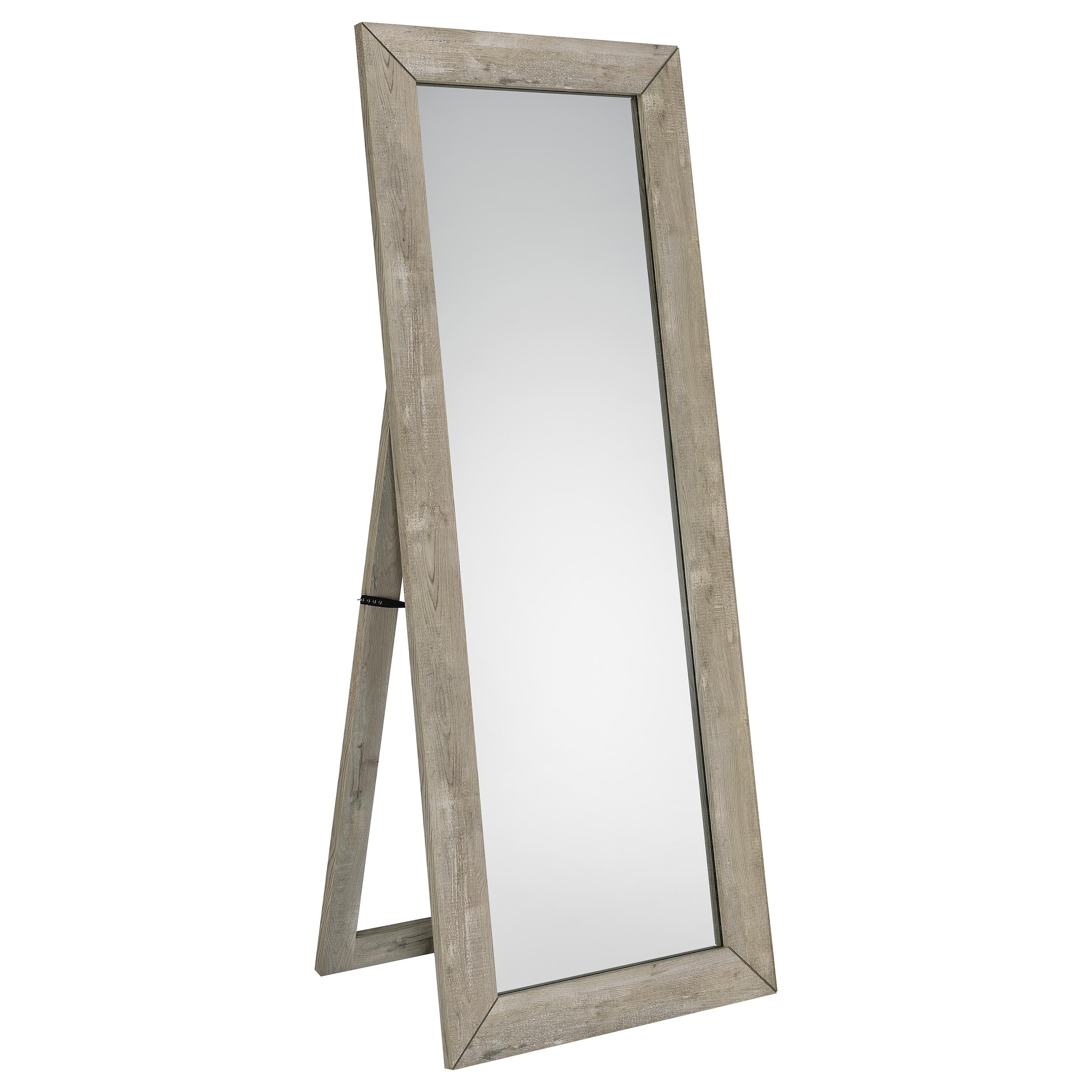 Dar Furniture - Coaster - Cadence Tempered Glass Full Length Mirror Grey Washed Oak - 961655