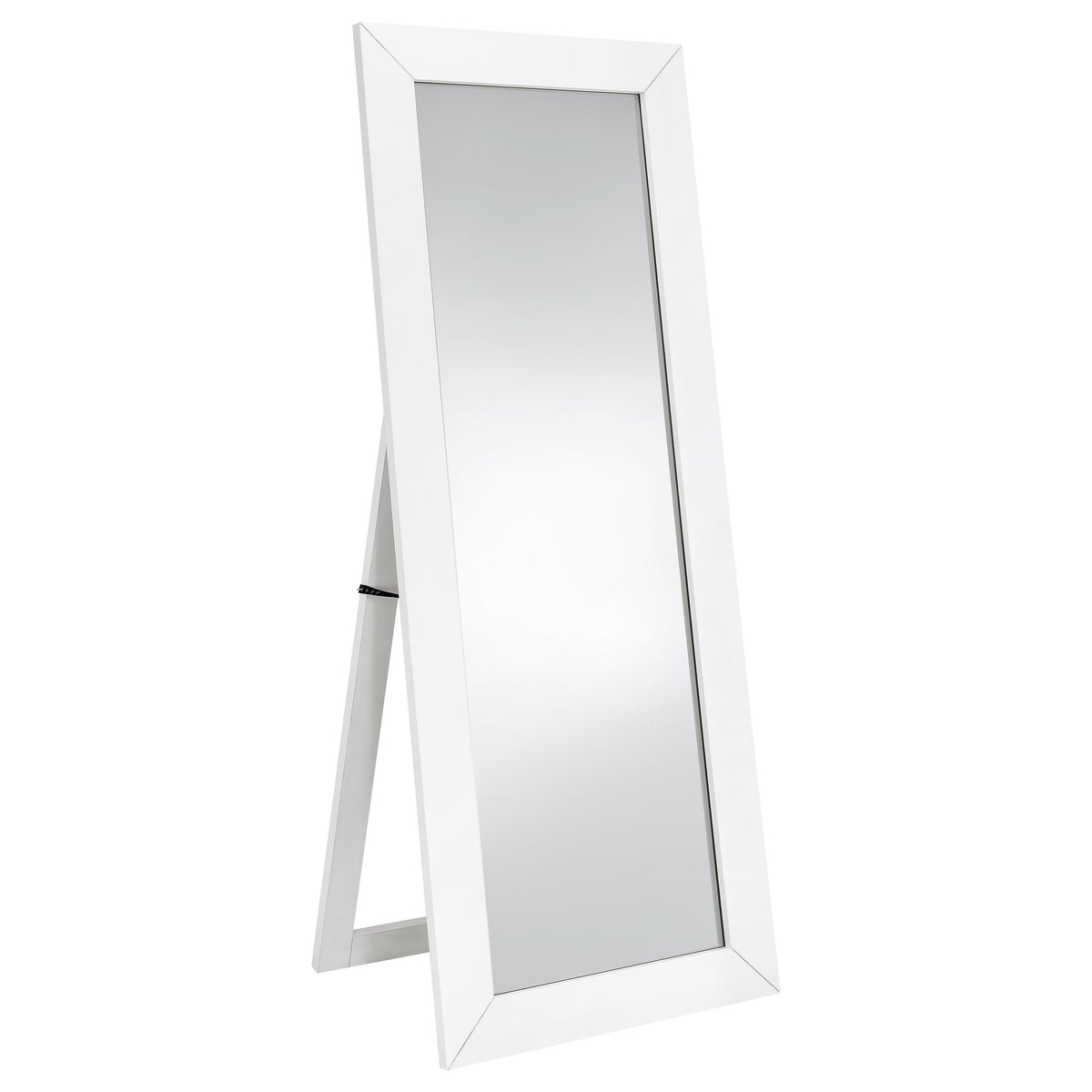 Dar Furniture - Coaster - Cadence Tempered Glass Full Length Mirror White High Gloss - 961656
