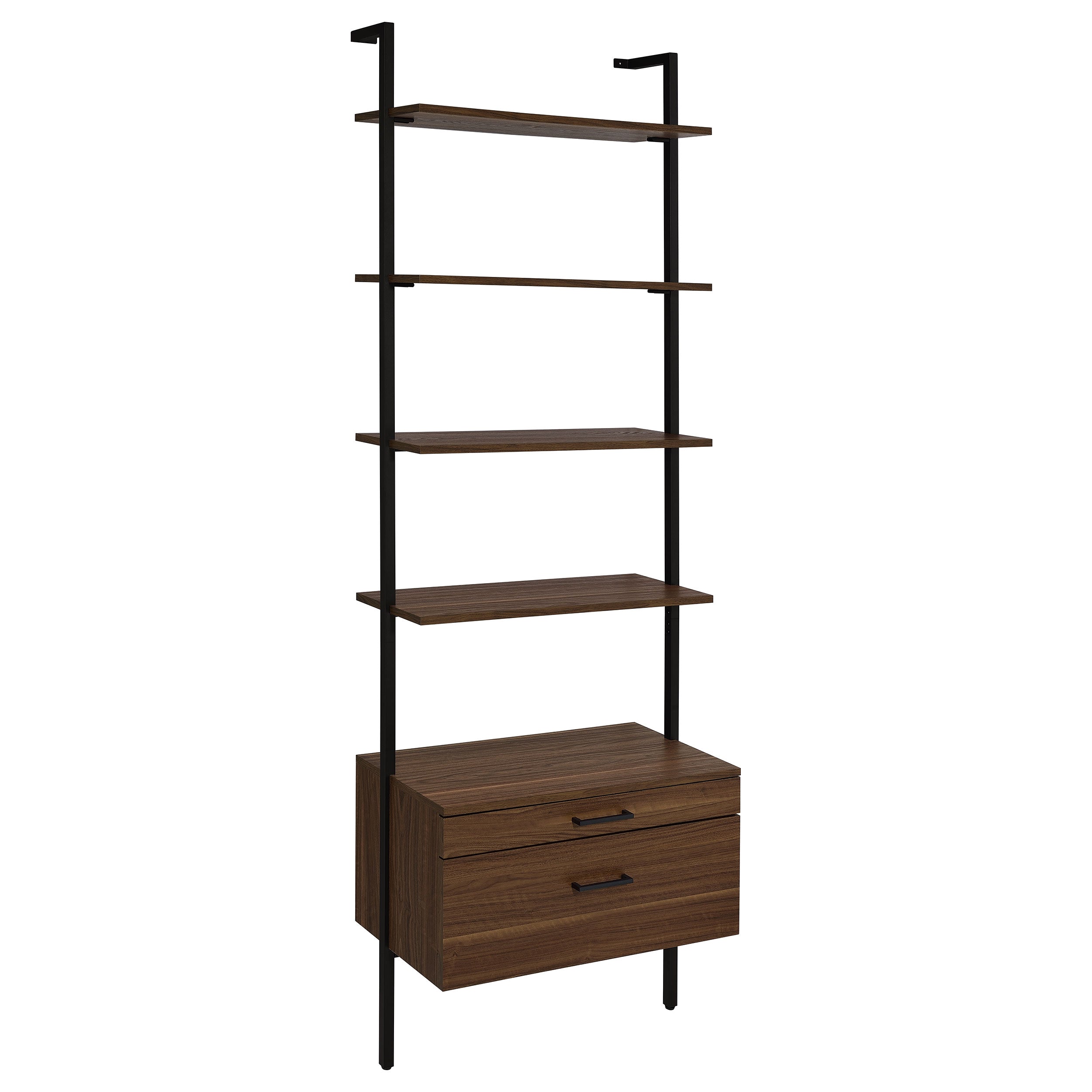 Dar Furniture - Coaster - Owens 96-inch 4-shelf Storage Wall Bookshelf Walnut - 980074