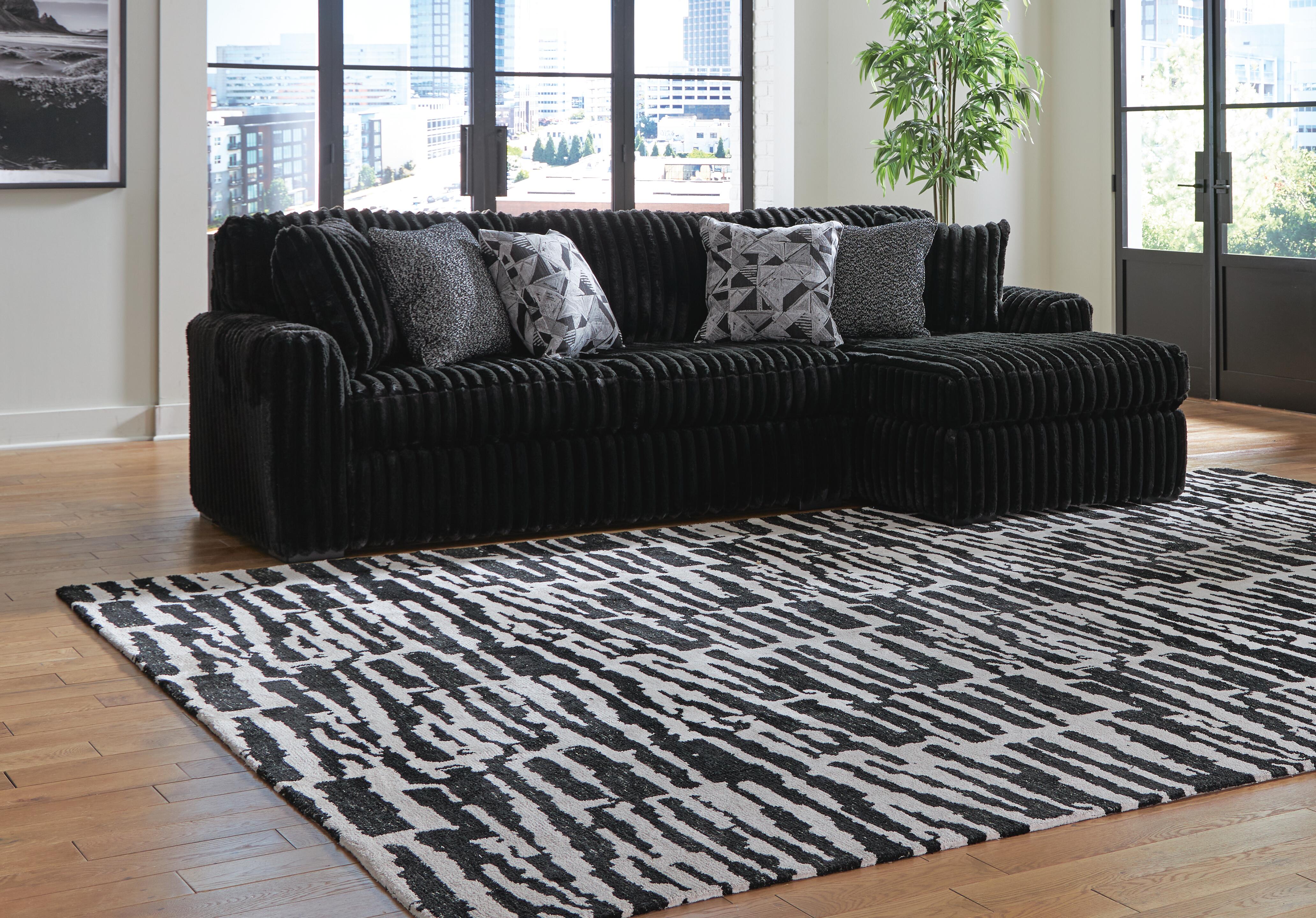 Dar Furniture - Ashley Furniture - Midnight-Madness 2-Piece Sectional Sofa with Chaise - LAF 2-Piece Sectional Sofa with Chaise / Onyx - 98103S2