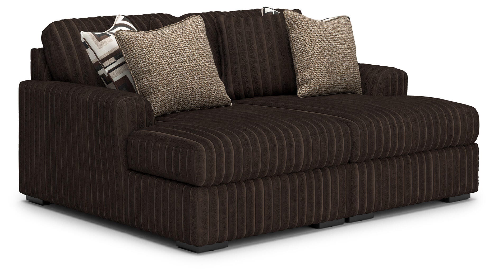 Dar Furniture - Ashley Furniture - Midnight-Madness Super Chaise - RAF Super Chaise / Chocolate - 98104S8