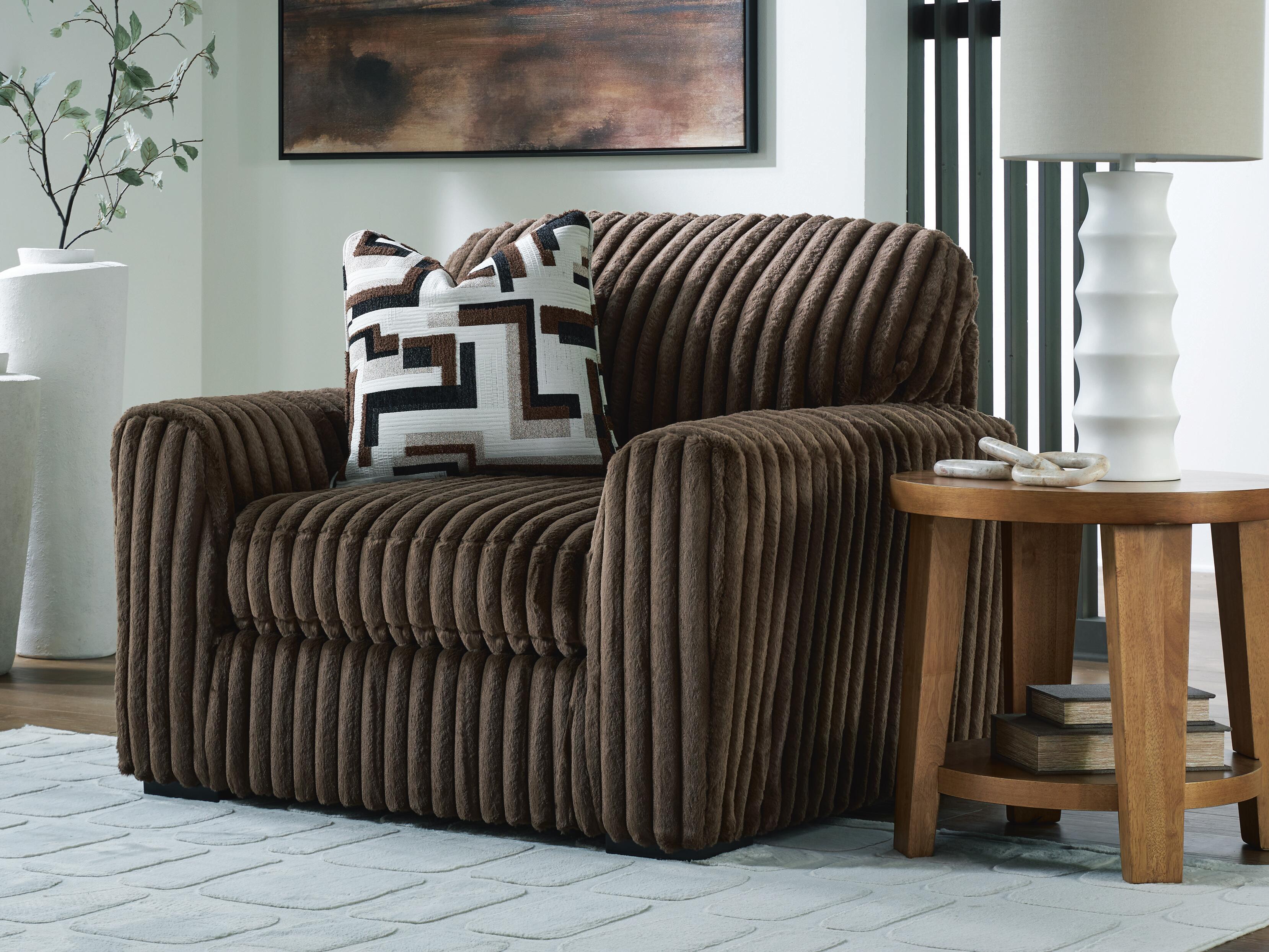 Dar Furniture - Ashley Furniture - Midnight-Madness Oversized Chair - Chair and a Half / Chocolate - 9810423