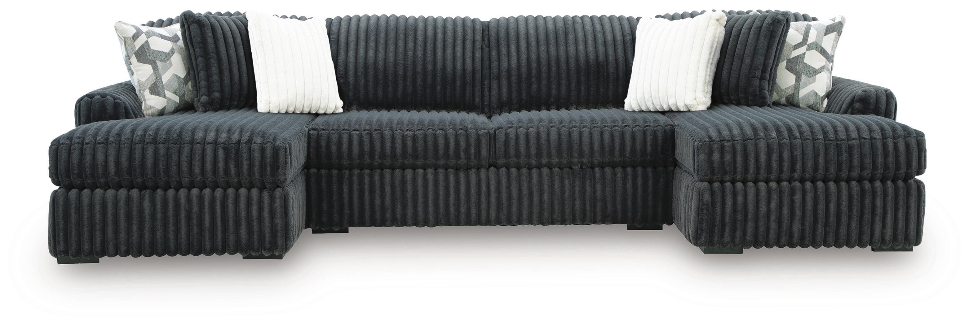 Midnight-Madness 3-Piece Double Chaise Sectional