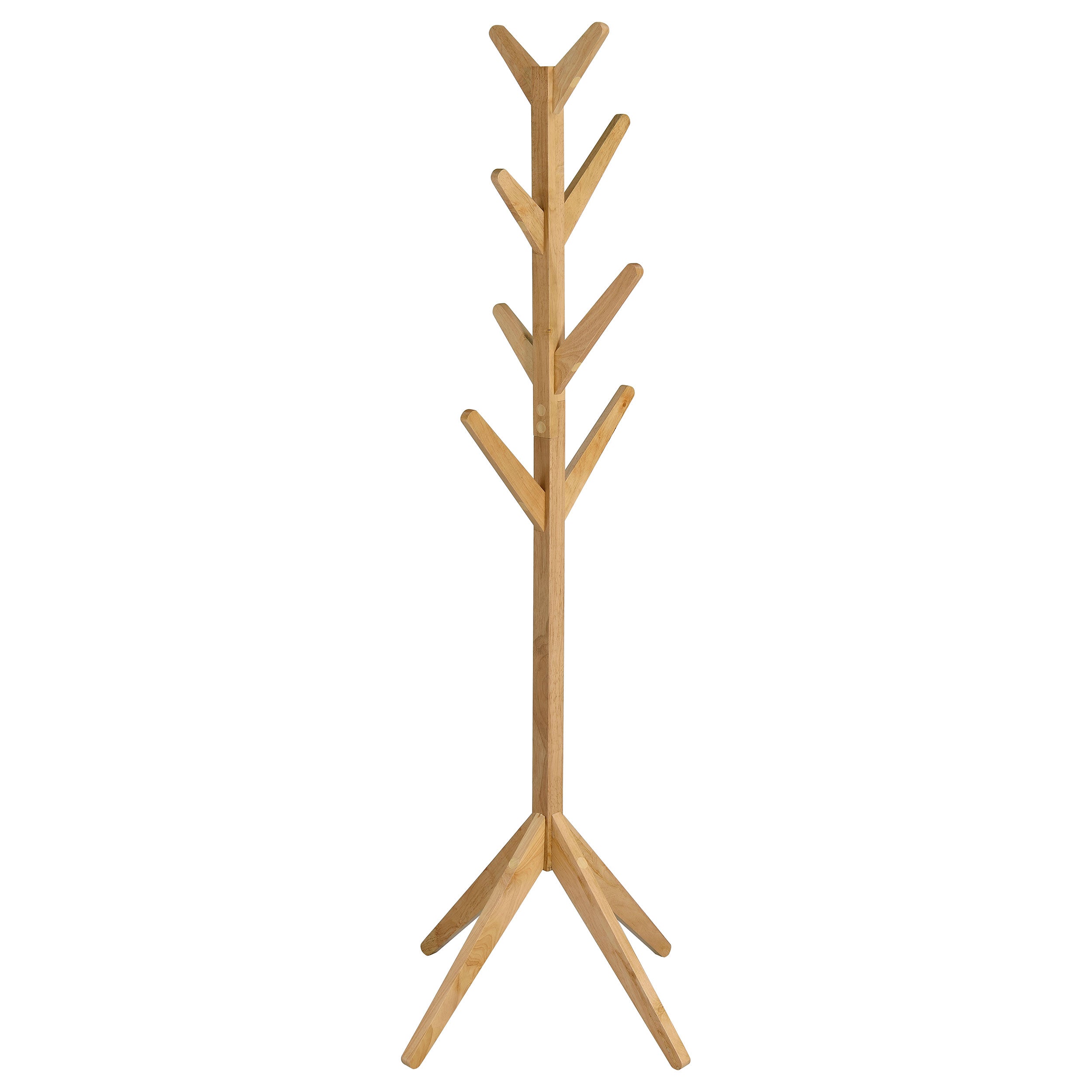 Dar Furniture - Coaster - Margaret Solid Wood Coat Rack Clothing Hanger Natural Oak - 983271