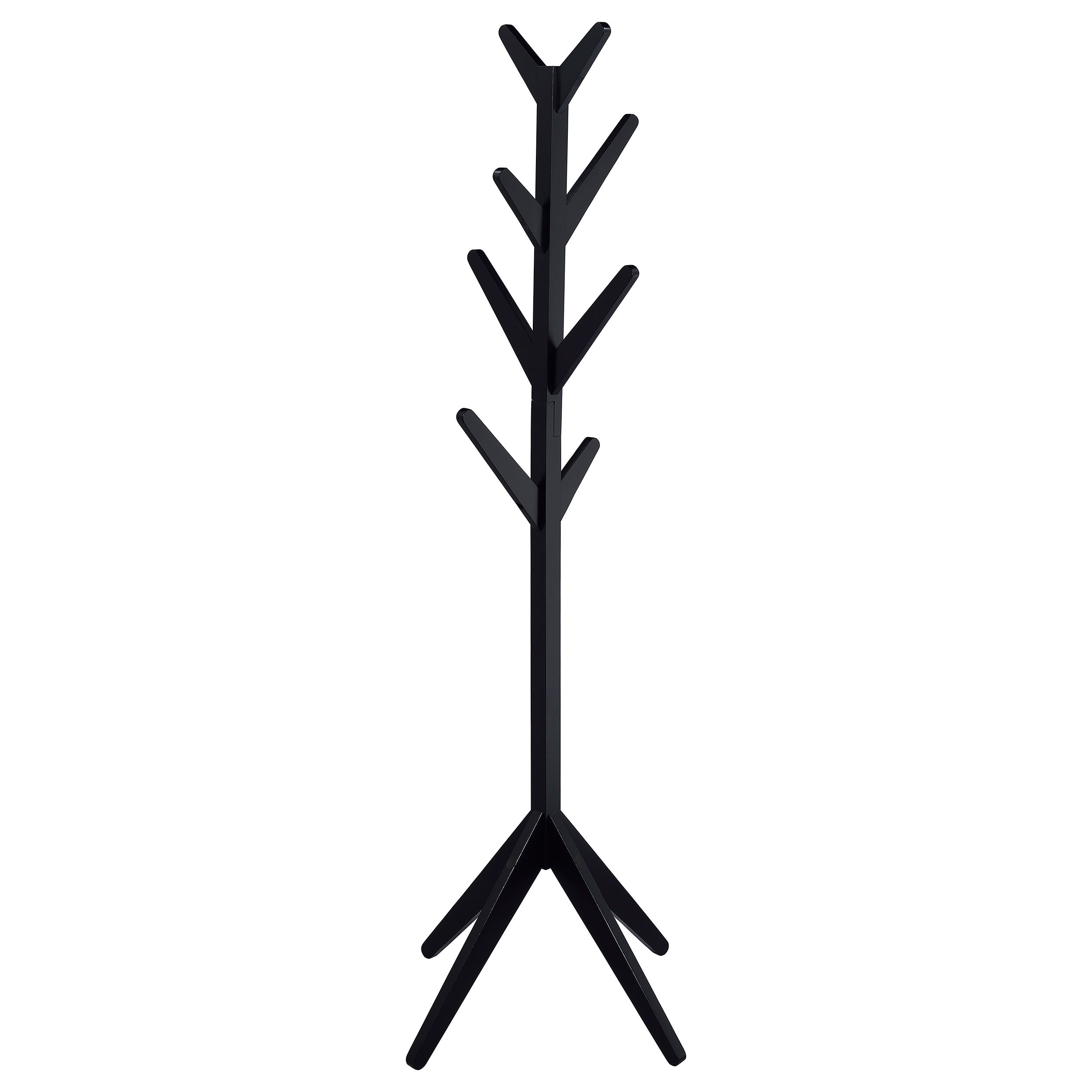 Dar Furniture - Coaster - Margaret Solid Wood Coat Rack Clothing Hanger Black - 983272